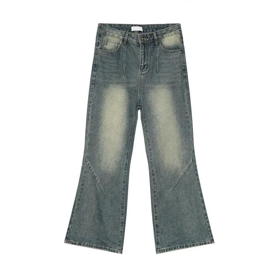 Japanese Brand Retro loose straight leg micro flared jeans Size US 32 / EU 48 - 5 Thumbnail