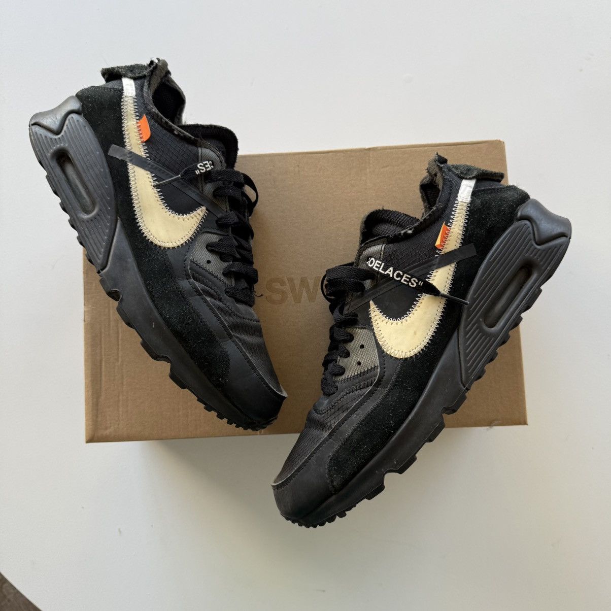 Nike × Off-White 2019 Off White x Nike Air Max 90 Black Size US 10 / EU 43 - 2 Thumbnail