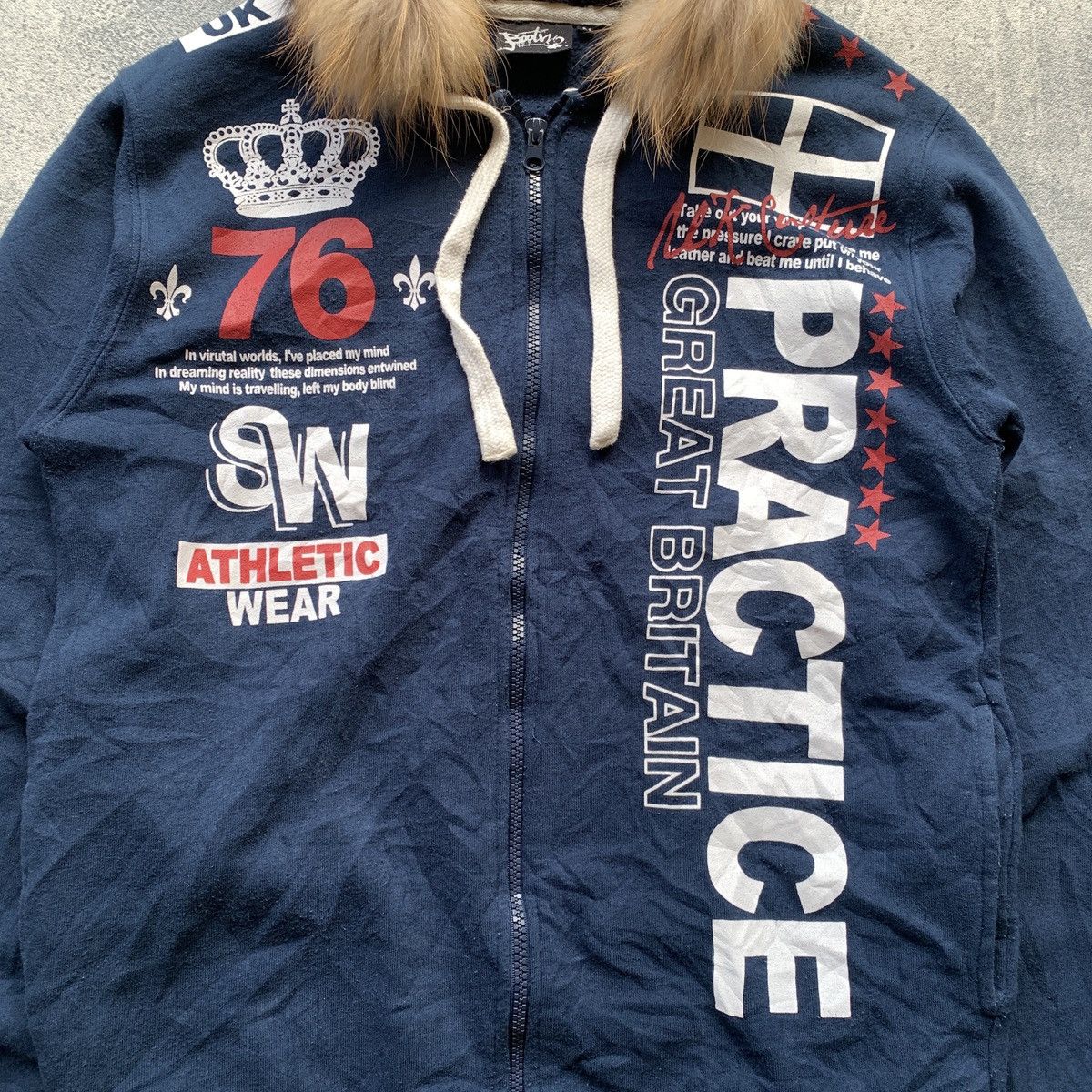 If Six Was Nine Booth Poem Faux Fur LGB ifsix Vkei Style Zip Hoodie Size US M / EU 48-50 / 2 - 4 Thumbnail
