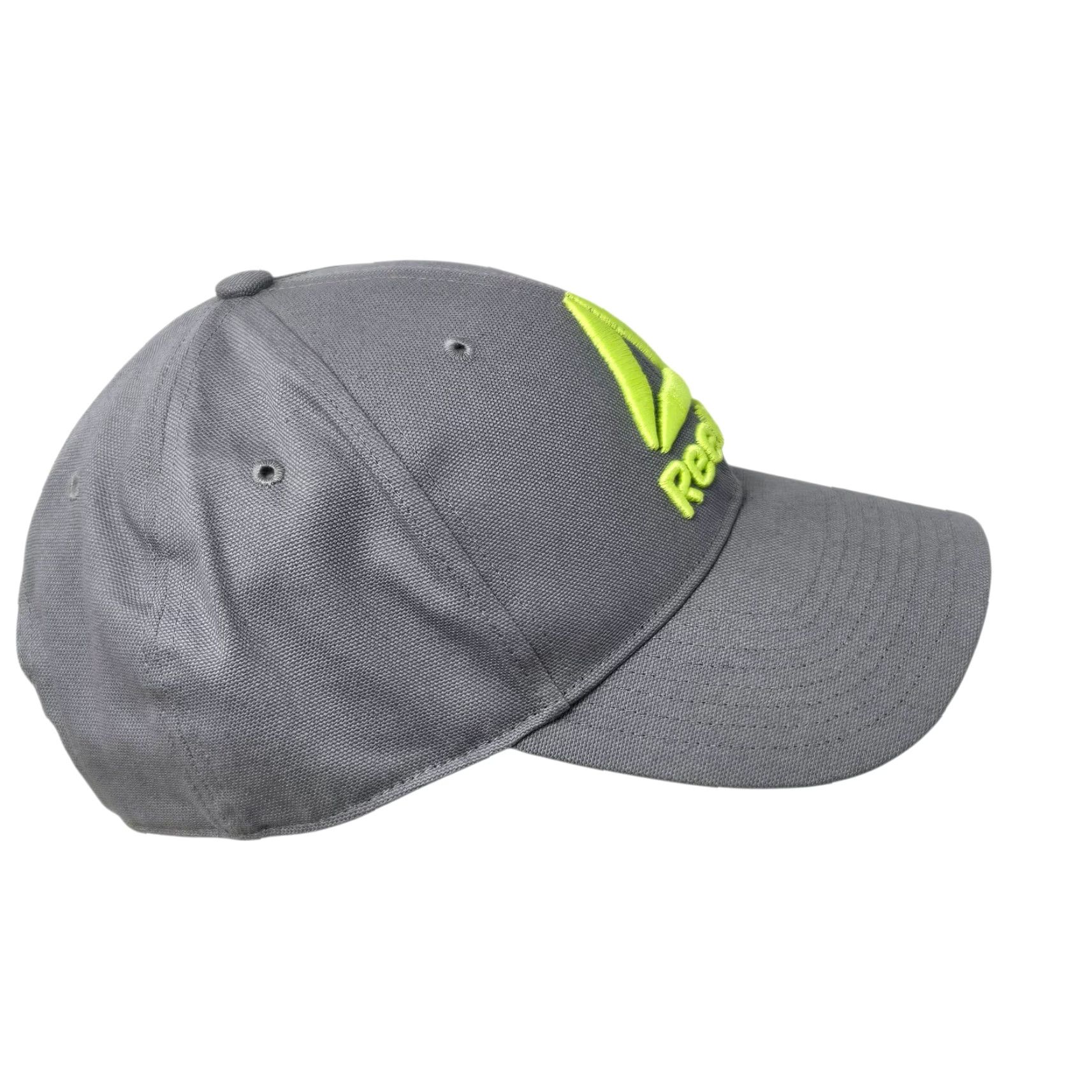 Reebok Reebok Adjustable Hat Gray Lime Green OSFA One Size Men's Baseball Cap New Embroidered Triangle Classic Outdoor Sports Metal Size ONE SIZE - 3 Thumbnail