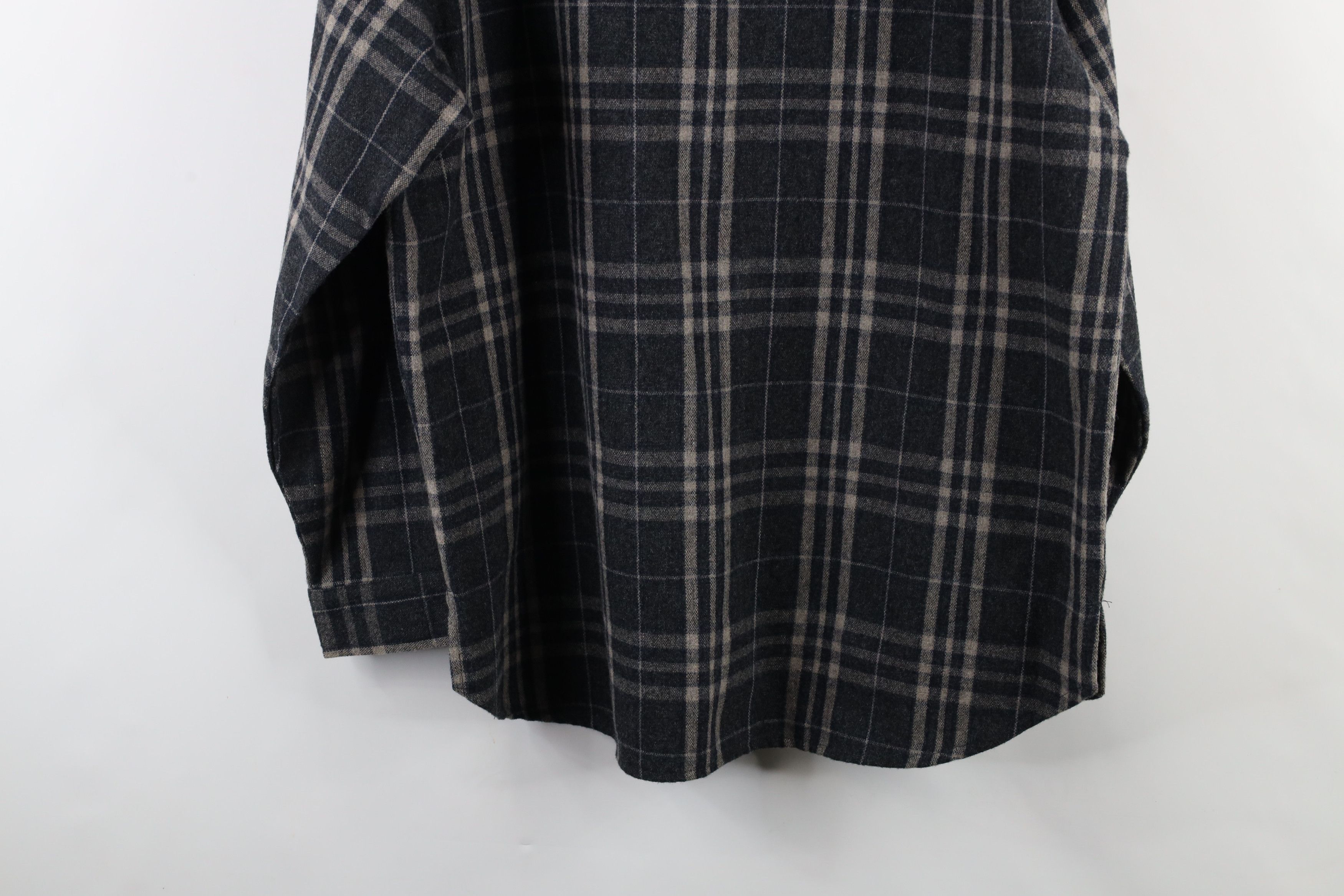 Vintage Vintage 90s Streetwear Wool Blend Collared Button Shirt Size US L / EU 52-54 / 3 - 12 Thumbnail