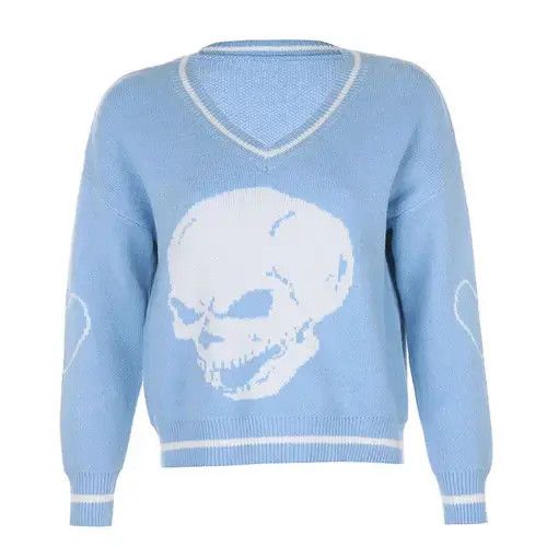 Japanese Brand Skull Demon Pullover Size ONE SIZE - 5 Thumbnail