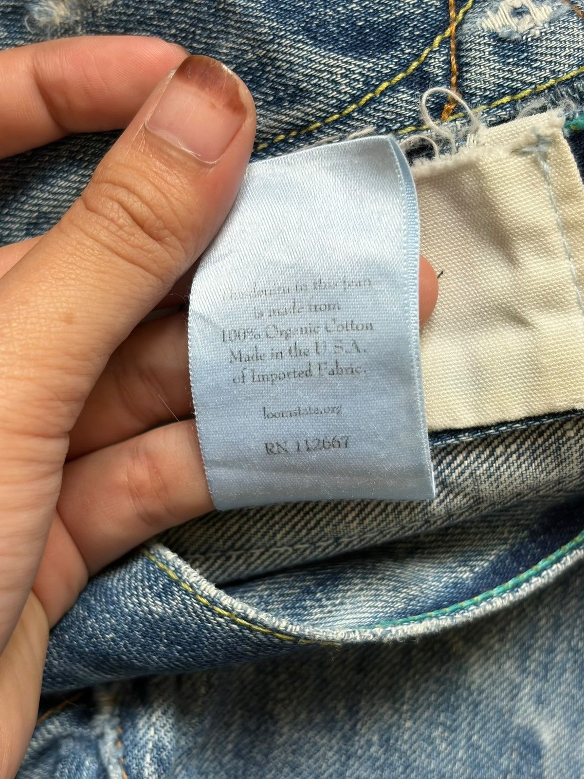 Buck Mason Vintage Japanese Brand Loomstate Distressed Flare Jeans Size 30" / US 8 / IT 44 - 5 Thumbnail