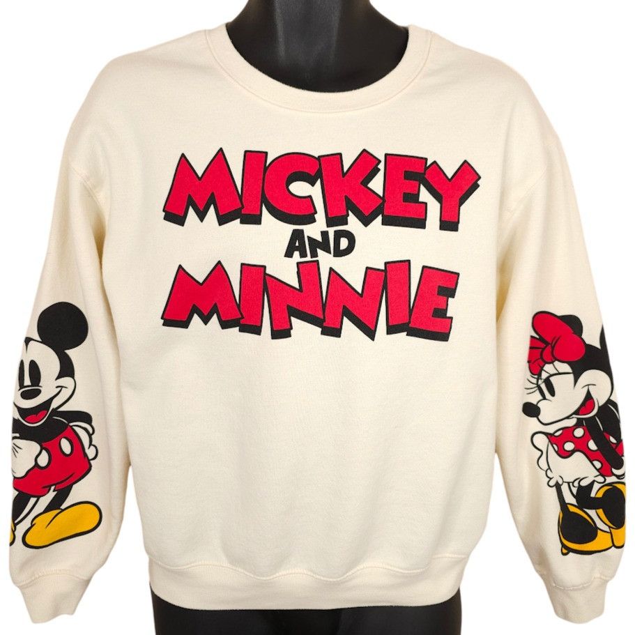 Disney Mickey And Minnie Mouse Sweatshirt Mens Size Small Cream Size US S / EU 44-46 / 1 - 1 Thumbnail