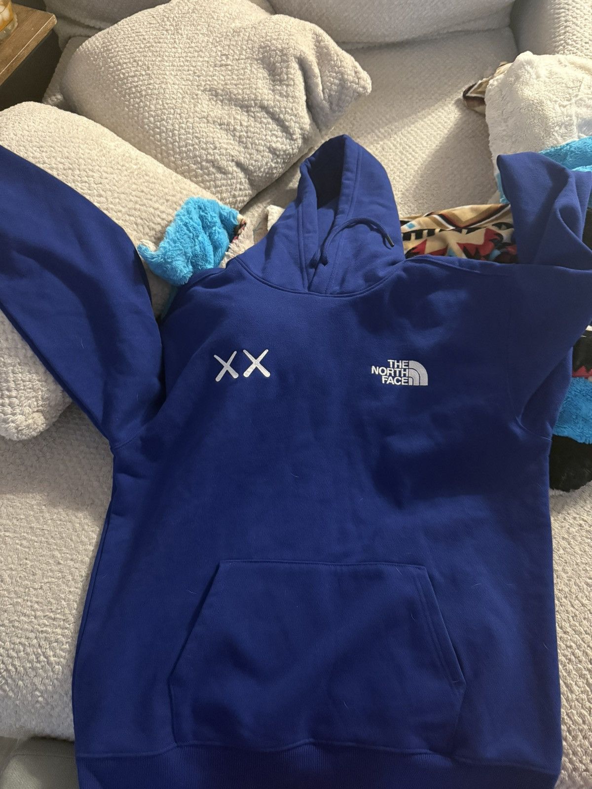 KAWS The North Face Hoodie Blue カウズ フーディ パーカー KAWS x The North Face Youth Hoodie Enamel Blue - FW21 - US