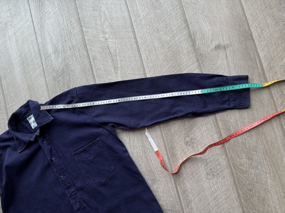 Vintage Soft Dark Blue Work Shirt by Scottcraft Washed Cotton Twill Size US L / EU 52-54 / 3 - 11 Thumbnail