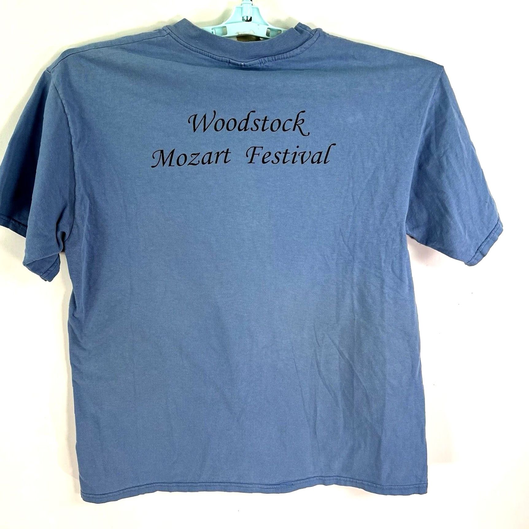 Hanes VINTAGE Hanes Woodstock Festival T-Shirt L Blue Graphic Print 90s Mens Size US L / EU 52-54 / 3 - 2 Thumbnail