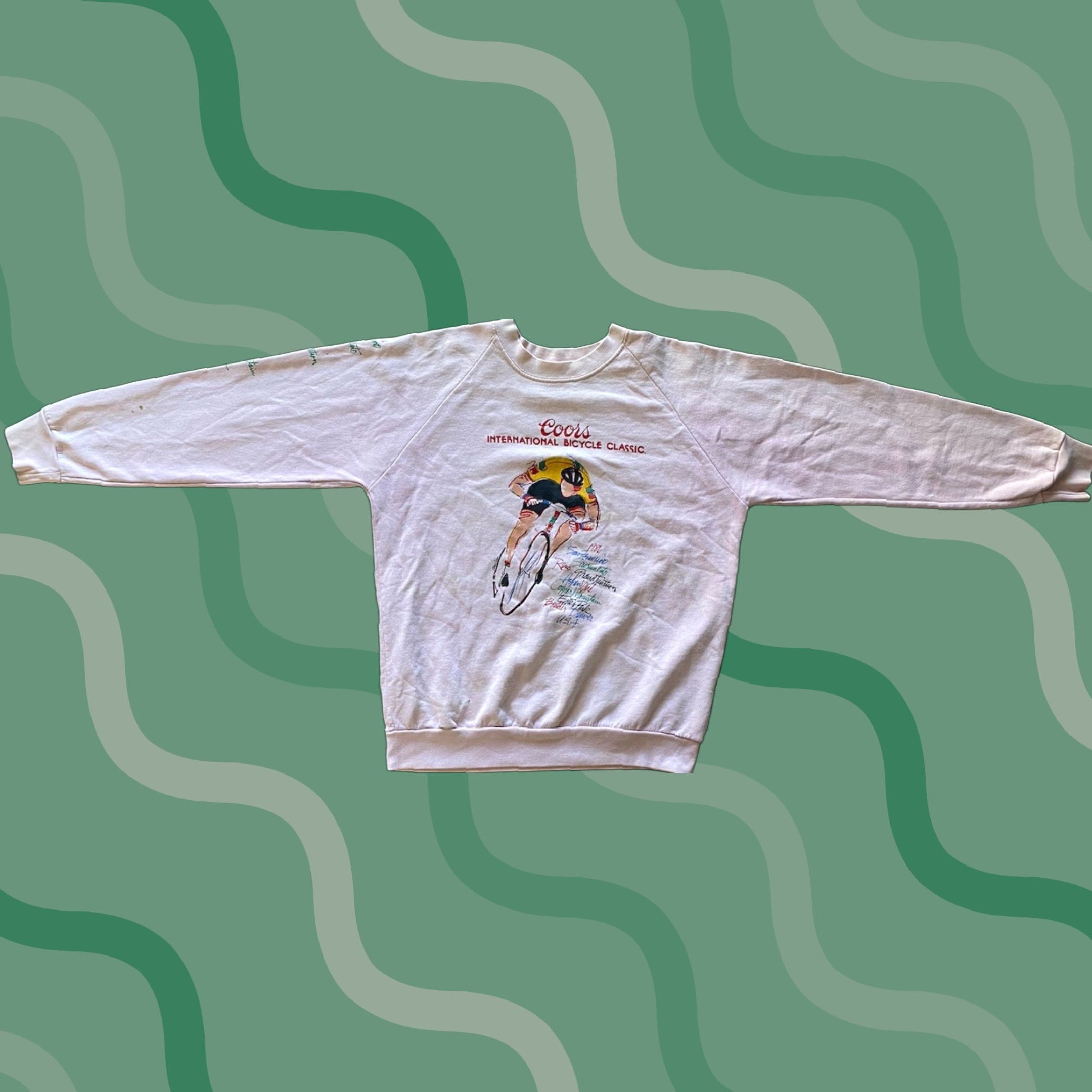 Vintage VINTAGE Belton Sweatshirt L Women 42/44 Long Sleeve Pullover See Photos 1986 Coors International Bicycle Classic Belton Sports Classic Bike Size L / US 10 / IT 46 - 1 Thumbnail
