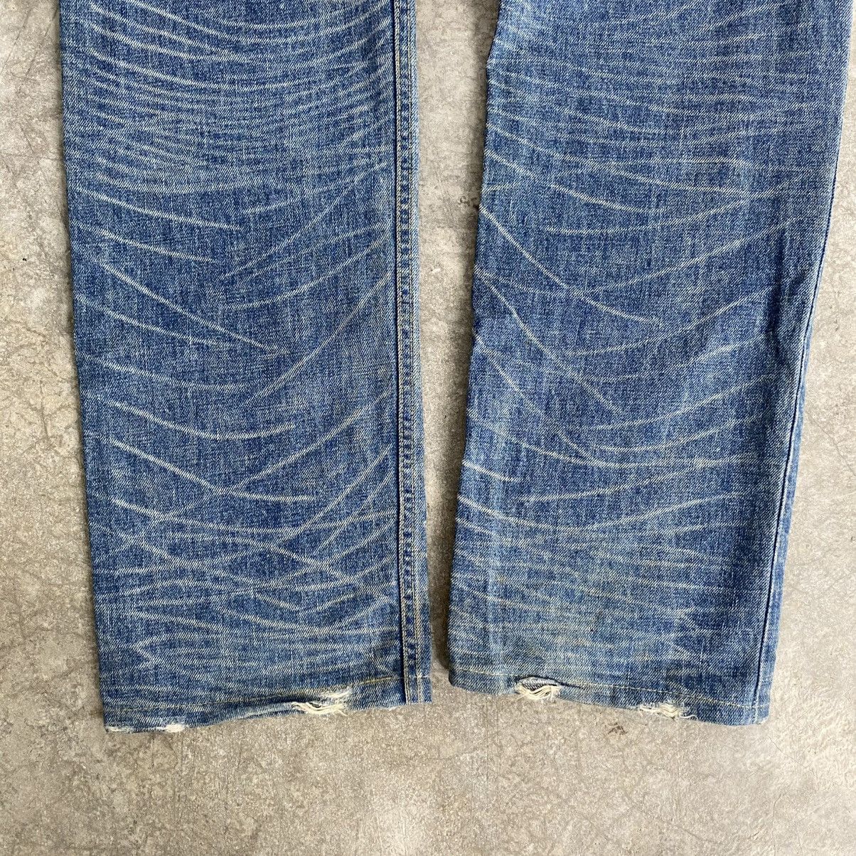 Lad Musician 2000’s Lad Musician Whisker Washed Straight Leg Denim Jeans Size US 33 - 16 Thumbnail