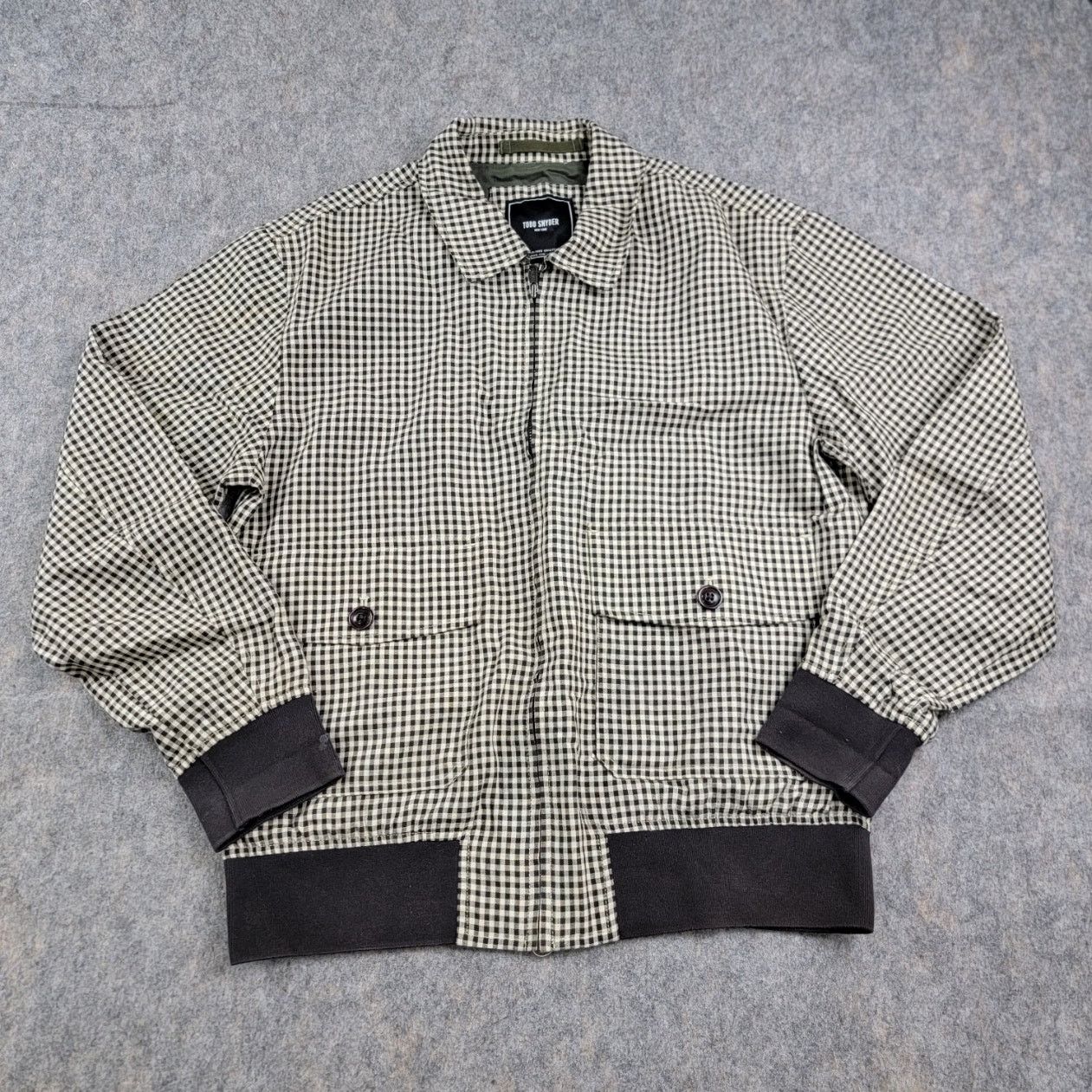 Todd Snyder Todd Snyder Gingham Scooter Bomber Jacket size S Cream Size US S / EU 44-46 / 1 - 1 Thumbnail