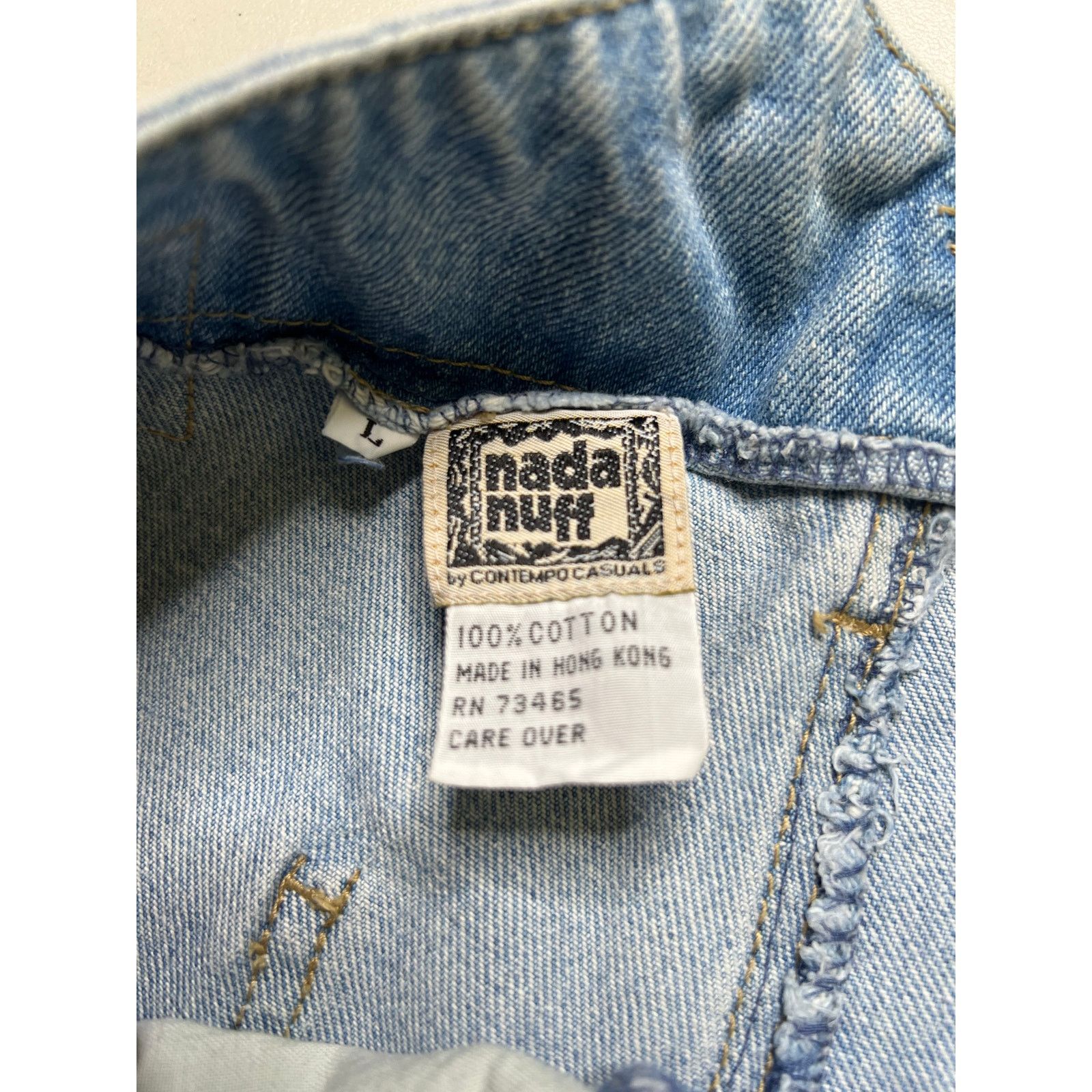 Vintage Vintage Nada Nuff Contempo Denim Jeans Women L Sz 35x30.5 Size 35" - 3 Thumbnail