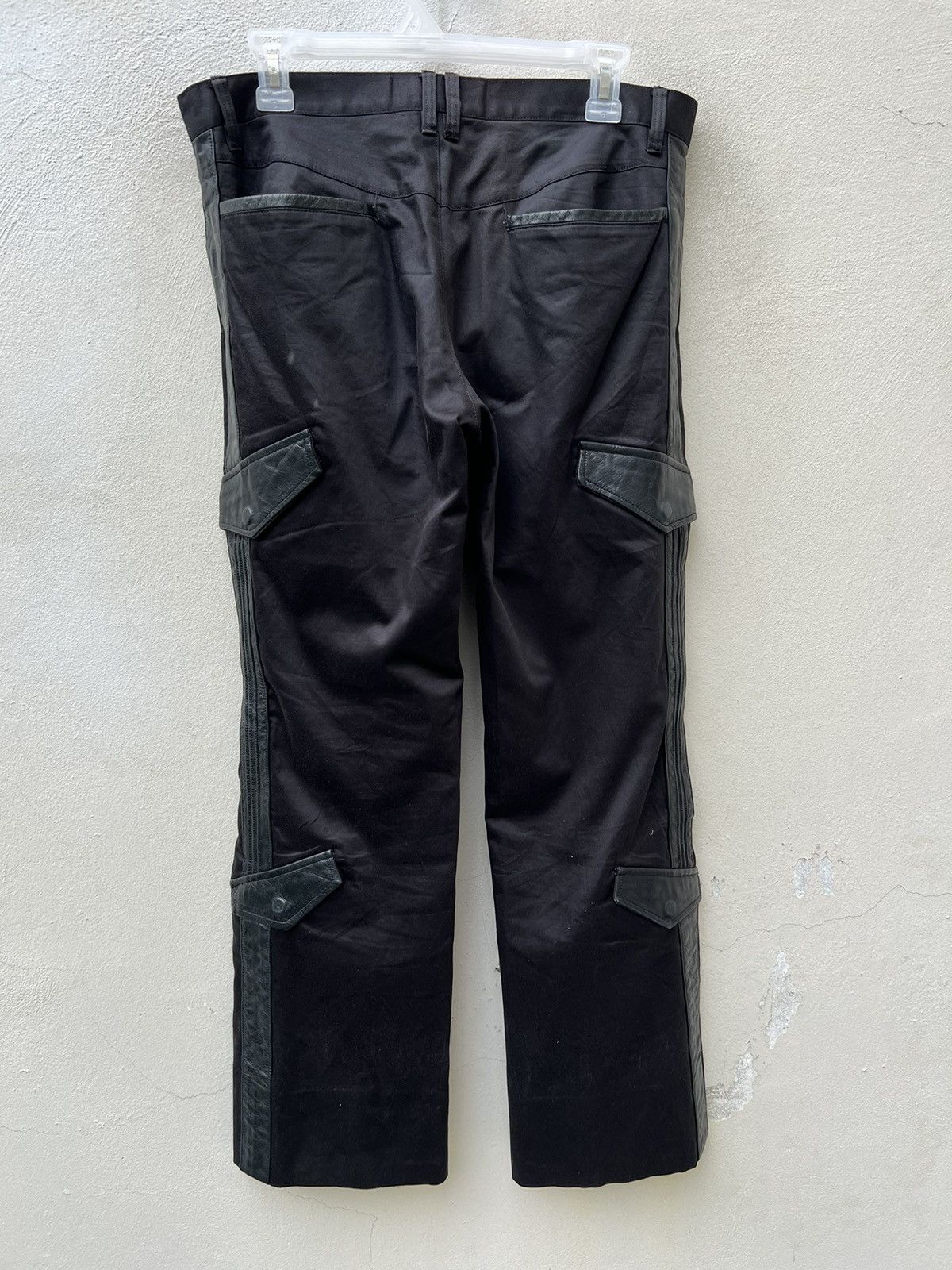 Vintage Vintage KENJI ITO Japan Leather Stripe Cargo Trouser Pant Size US 31 - 16 Thumbnail