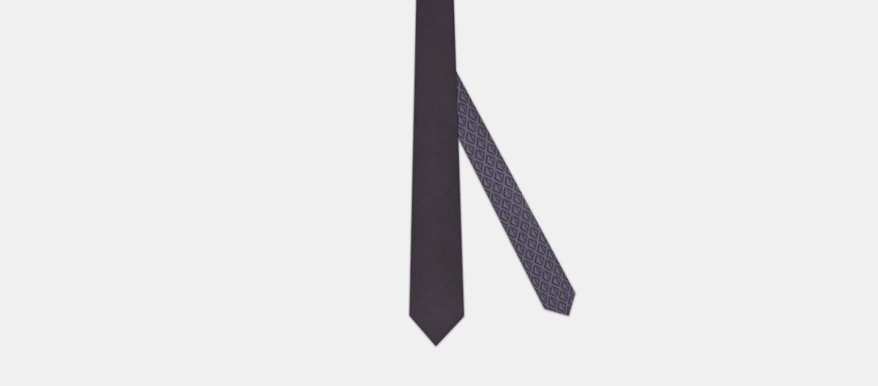 Dior o1w1db10824 Size: OS / Reversible Tie in Grey/Navy Size ONE SIZE - 4 Thumbnail