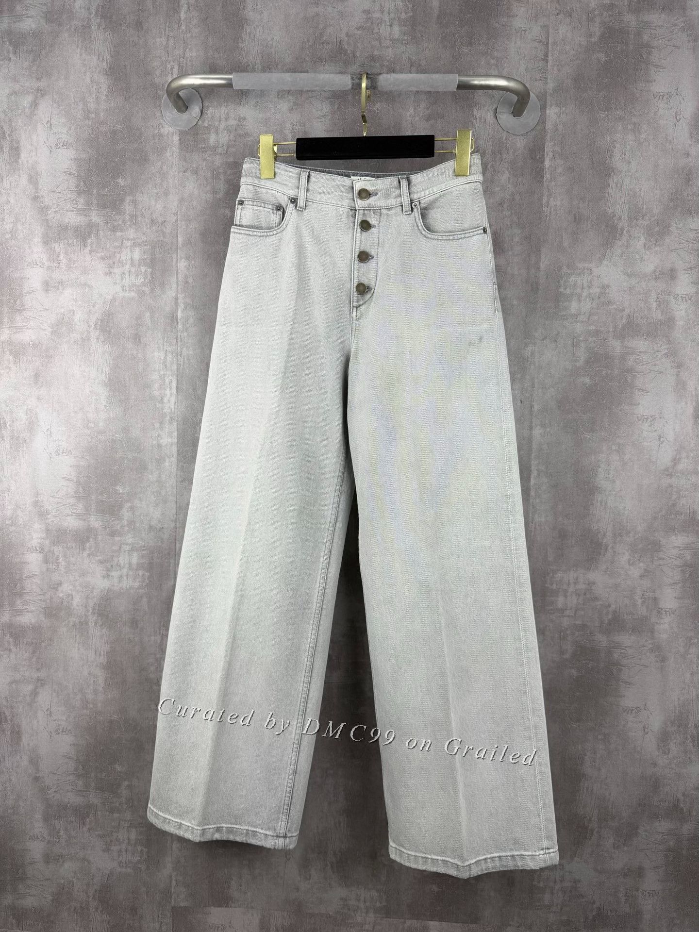 Dior Dior Smoky Gray Denim Wide-Leg Jeans Size 34" / US 12 / IT 48 - 1 Thumbnail