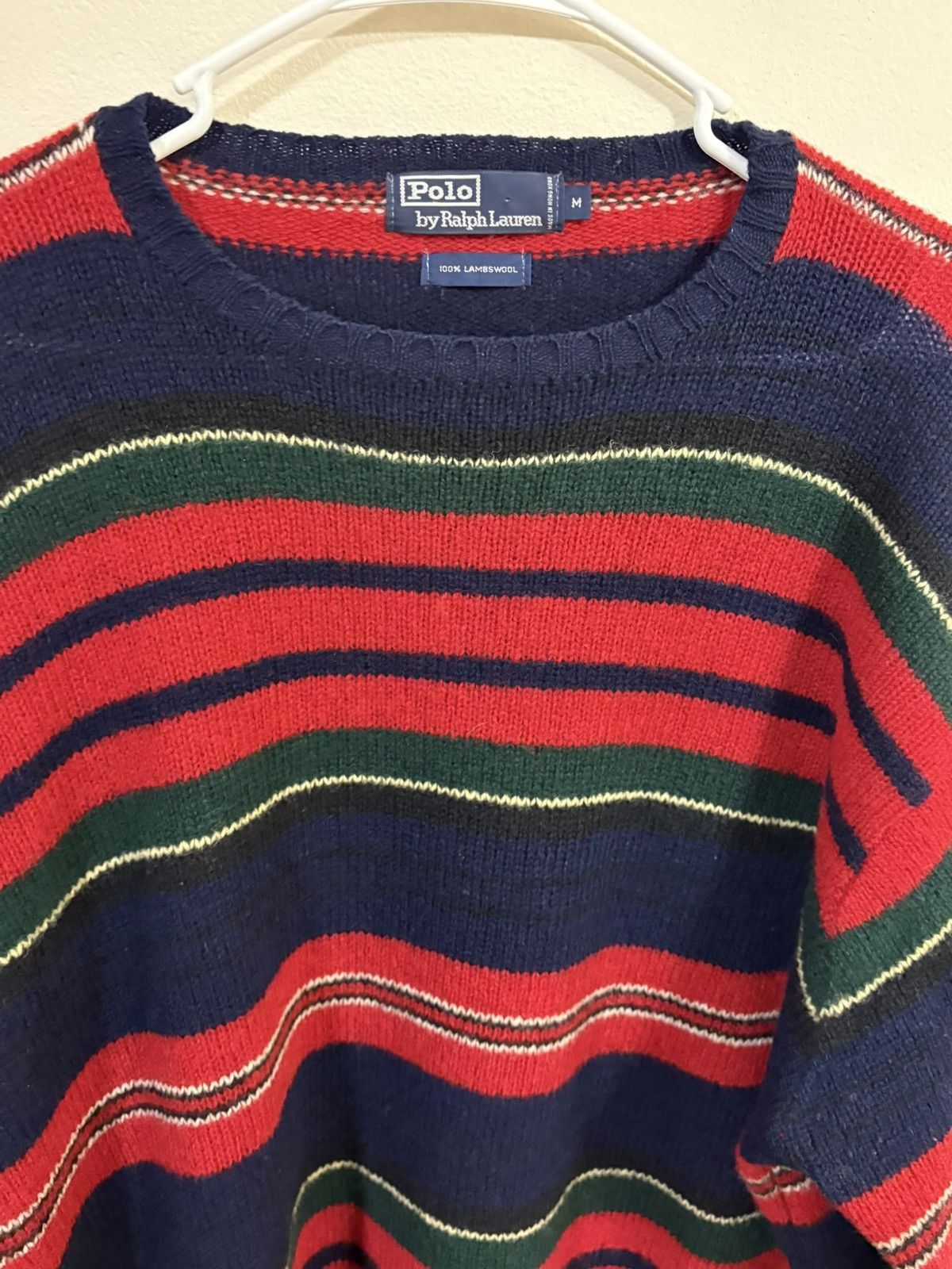Polo Ralph Lauren Vintage Polo Ralph Lauren 100% Lambs Wool Sweater Sz M Red Size US M / EU 48-50 / 2 - 2 Thumbnail