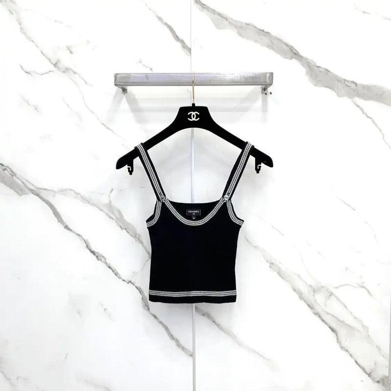 Chanel Chanel Black Silk Blend Women's T-Shirt 0089 Size S / US 4 / IT 40 - 1 Thumbnail