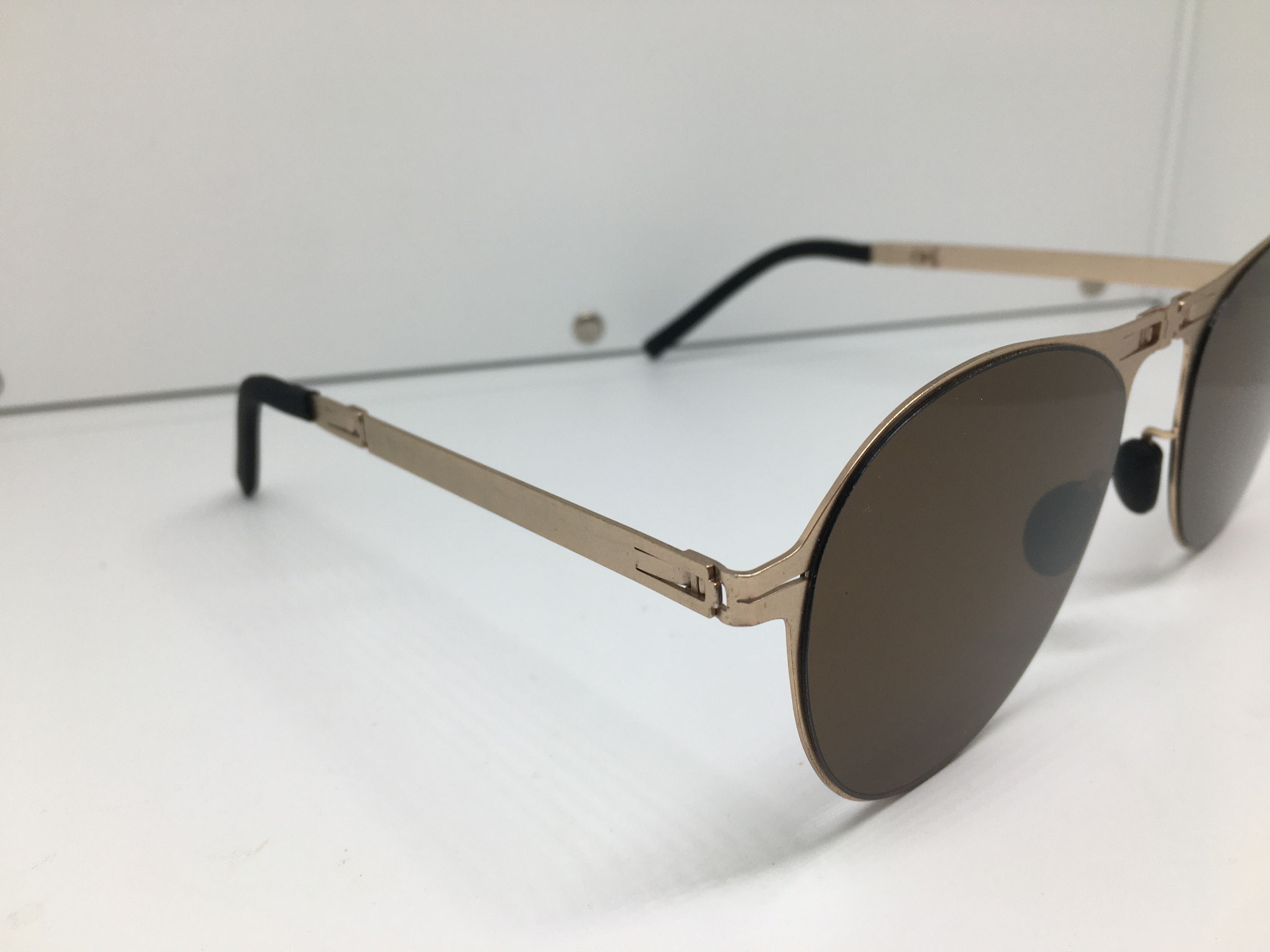 Other Gold Aviator Folding Sunglasses Frame Pilot Size ONE SIZE - 2 Thumbnail