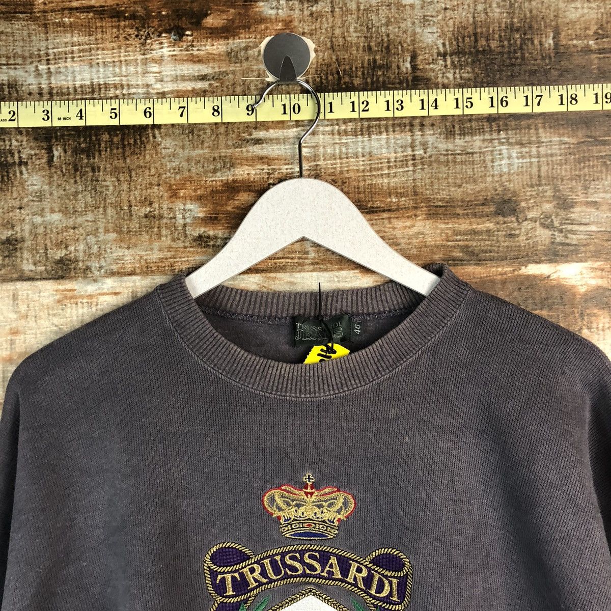 Trussardi Vintage Trussardi Jeans big logo Dark Blue Sweatshirt #A1943 Size US L / EU 52-54 / 3 - 4 Thumbnail