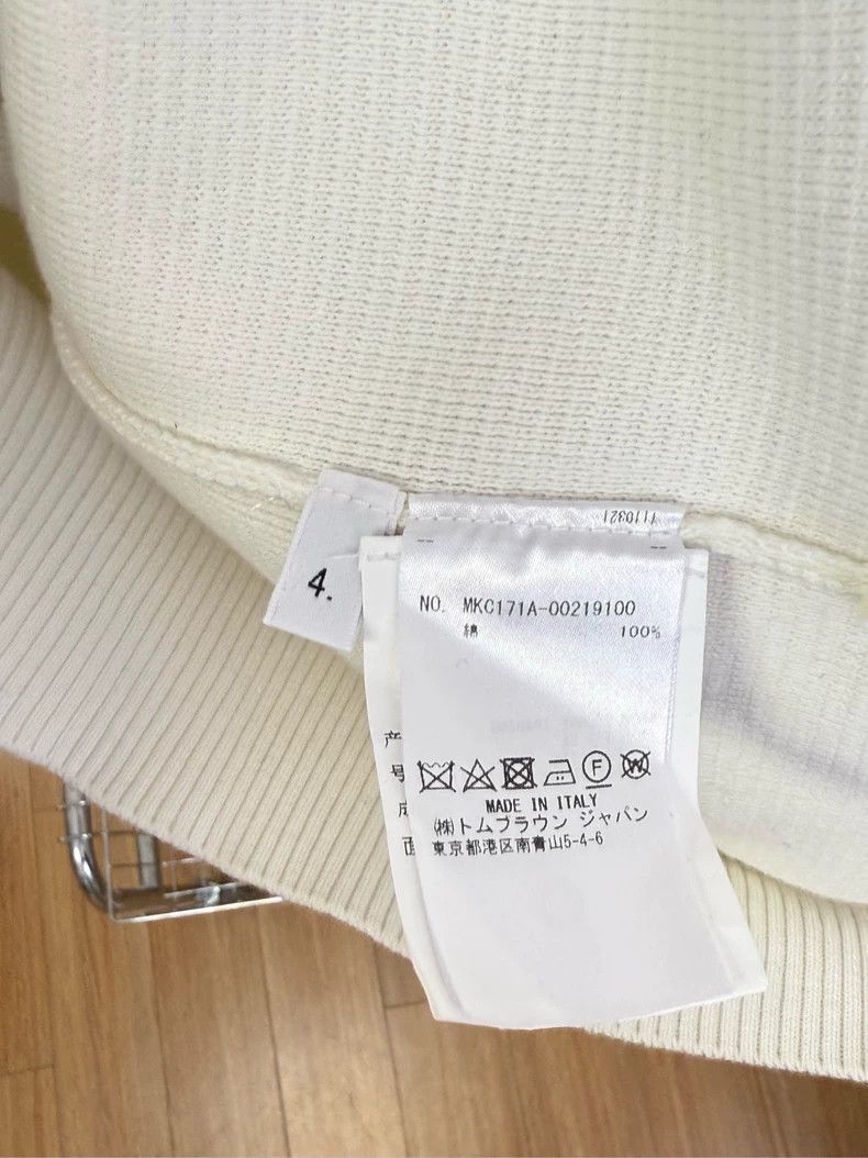 Thom Browne THOM BROWNE White Cashmere Knitted Cardigan 2502-Nextarrow Size US XL / EU 56 / 4 - 6 Thumbnail