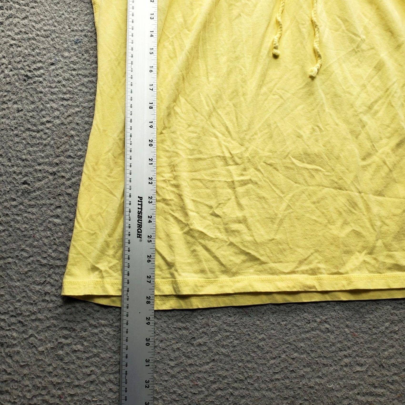 Bugle Boy Bugle Boy Womens 3X Yellow Peasant Top Short-Sleeve Round Neck Tie Front Blouse Shirt Dressy Casual Shirt Womens Size 3X Yellow Size XXL / US 16-18 / IT 52-54 - 3 Thumbnail
