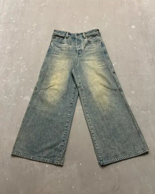 Japanese Brand Kumiko x Nami Retro Washed Blue Straight Cut Baggy Jeans Size US 36 / EU 52 - 3 Thumbnail