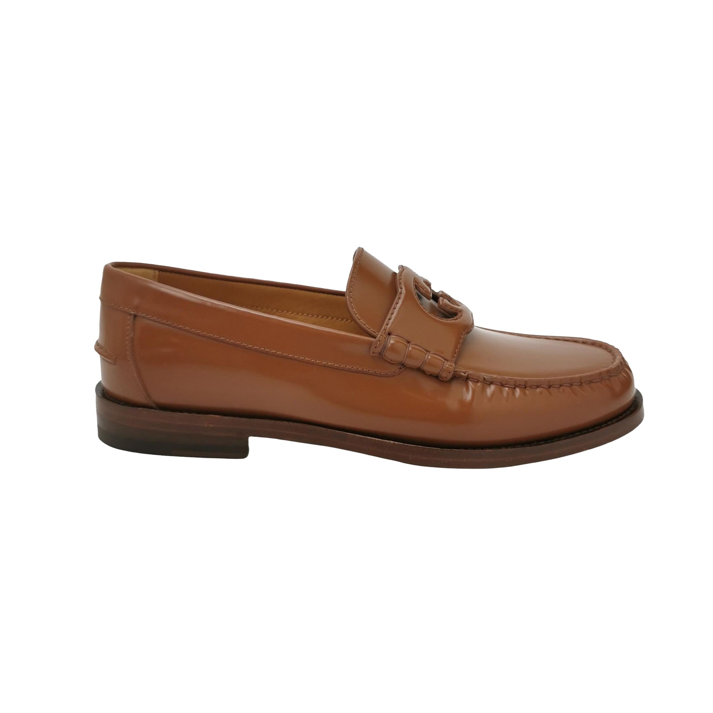 Gucci Gucci Interlocking G Leather Loafers Size 8 Size US 9 / EU 42 - 1 Thumbnail