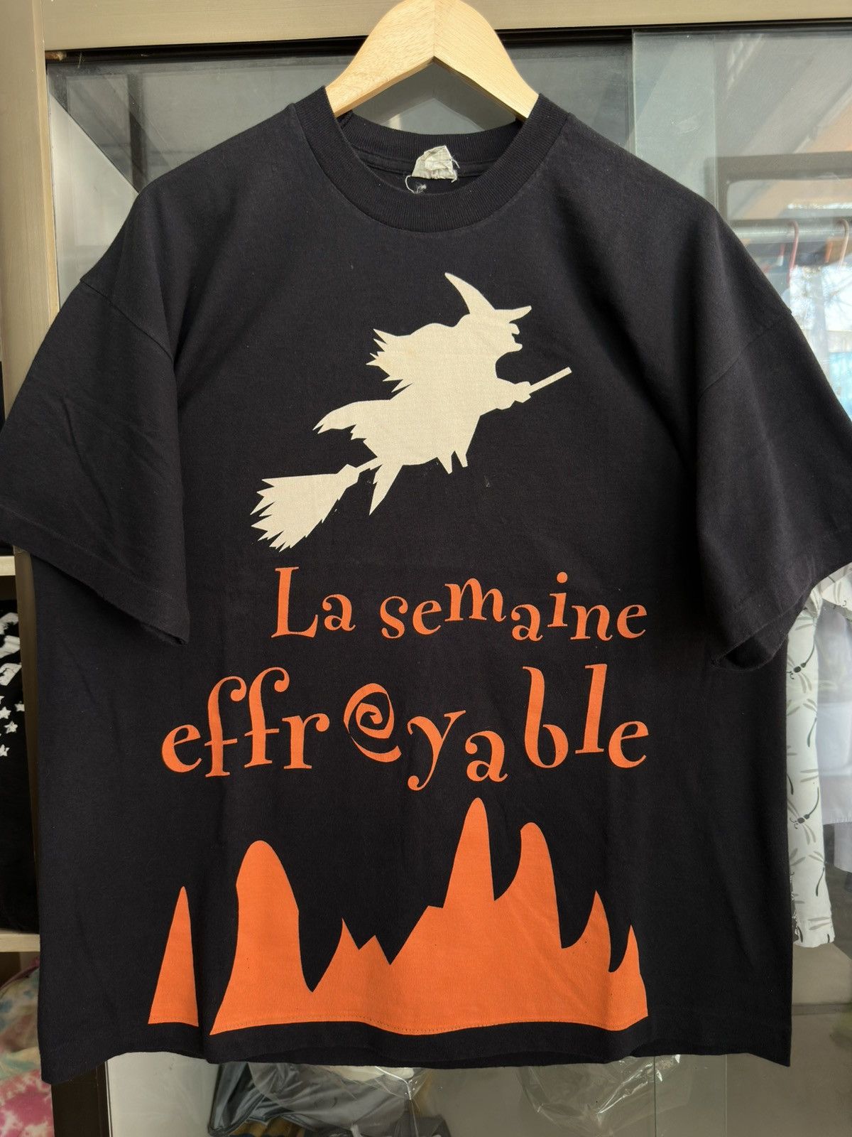 Vintage La Semaine Effroyable Halloween Screen Stars Single Stitch Size US XL / EU 56 / 4 - 1 Thumbnail