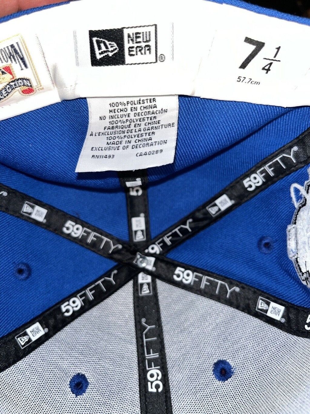 New Era 7 1/4 - Boston Red Sox Fitted Hat - Royal Blue Black TwoTone Size ONE SIZE - 8 Thumbnail
