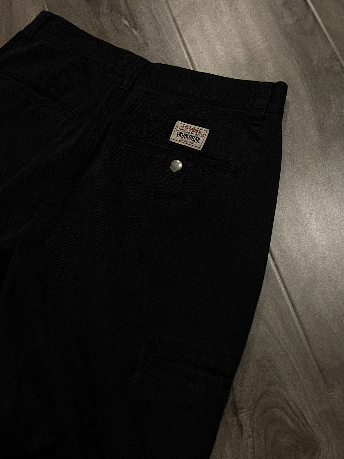 Stussy Stussy Black Canvas Work Pants Size US 30 / EU 46 - 2 Thumbnail