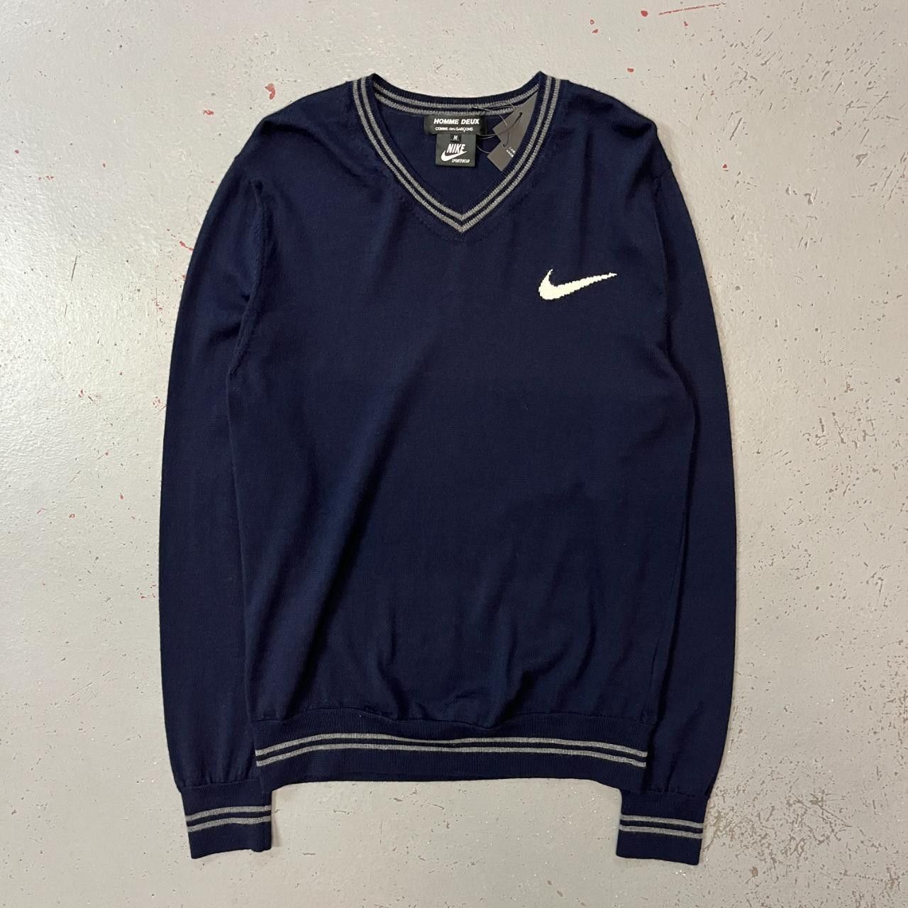 image of Comme Des Garcons Homme Deux Comme Des Garçons Homme Deux Nike Jumper in Navy, Men's (Size Medium)
