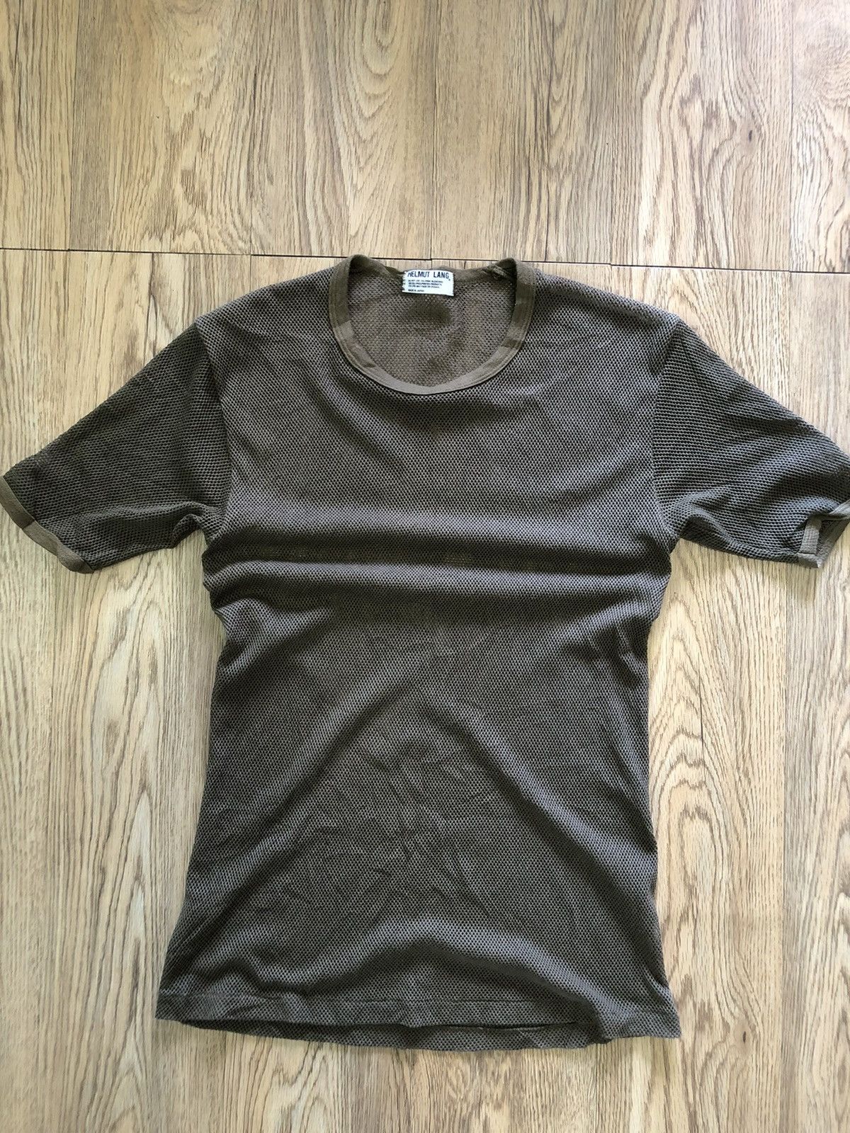 Helmut Lang × Vintage Vintage Helmut Lang mesh stretchy Tshirt Size US M / EU 48-50 / 2 - 1 Thumbnail