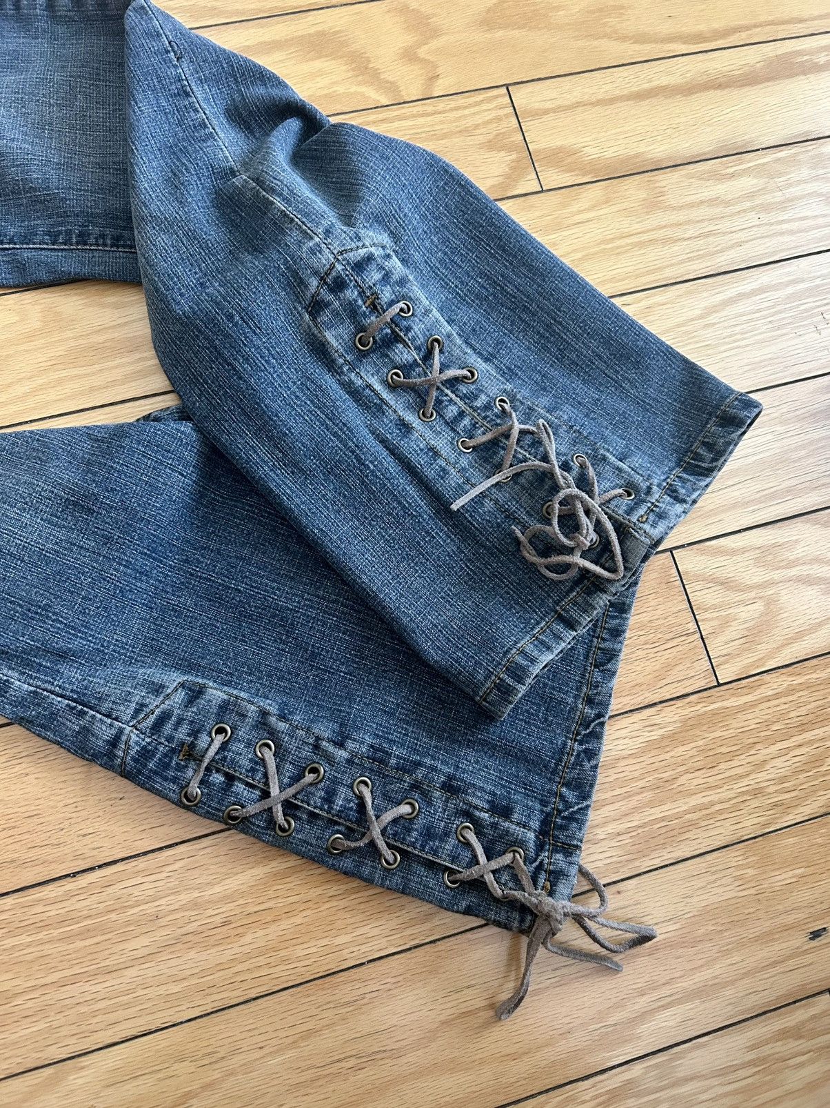 Other × Vintage Zana Di Y2K Low Rise Flare Jeans Size 27" / US 4 / IT 40 - 4 Thumbnail