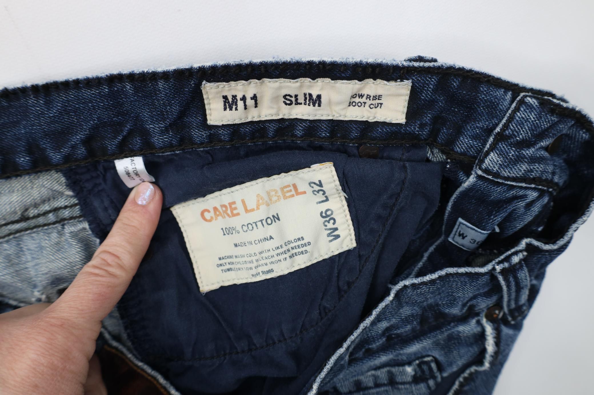 Express Vintage Y2K Express X2 Rise Boot Cut Wide Leg Denim Jeans Size US 36 / EU 52 - 11 Thumbnail