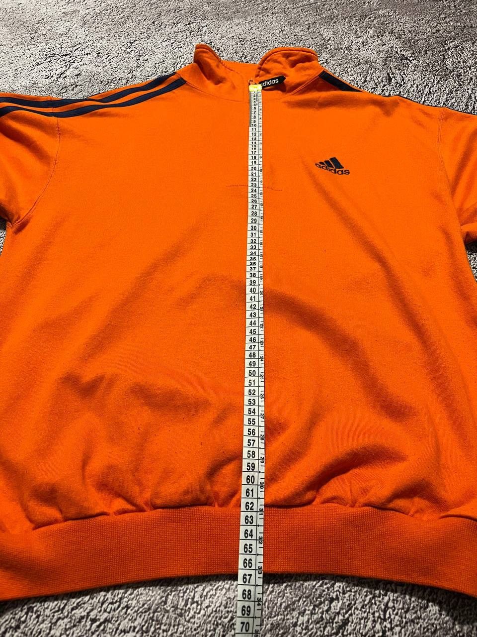 Adidas × Vintage Adidas Men's 3 Stripe Half Zip Crew Sweater in Orange/Black Size US M / EU 48-50 / 2 - 12 Thumbnail