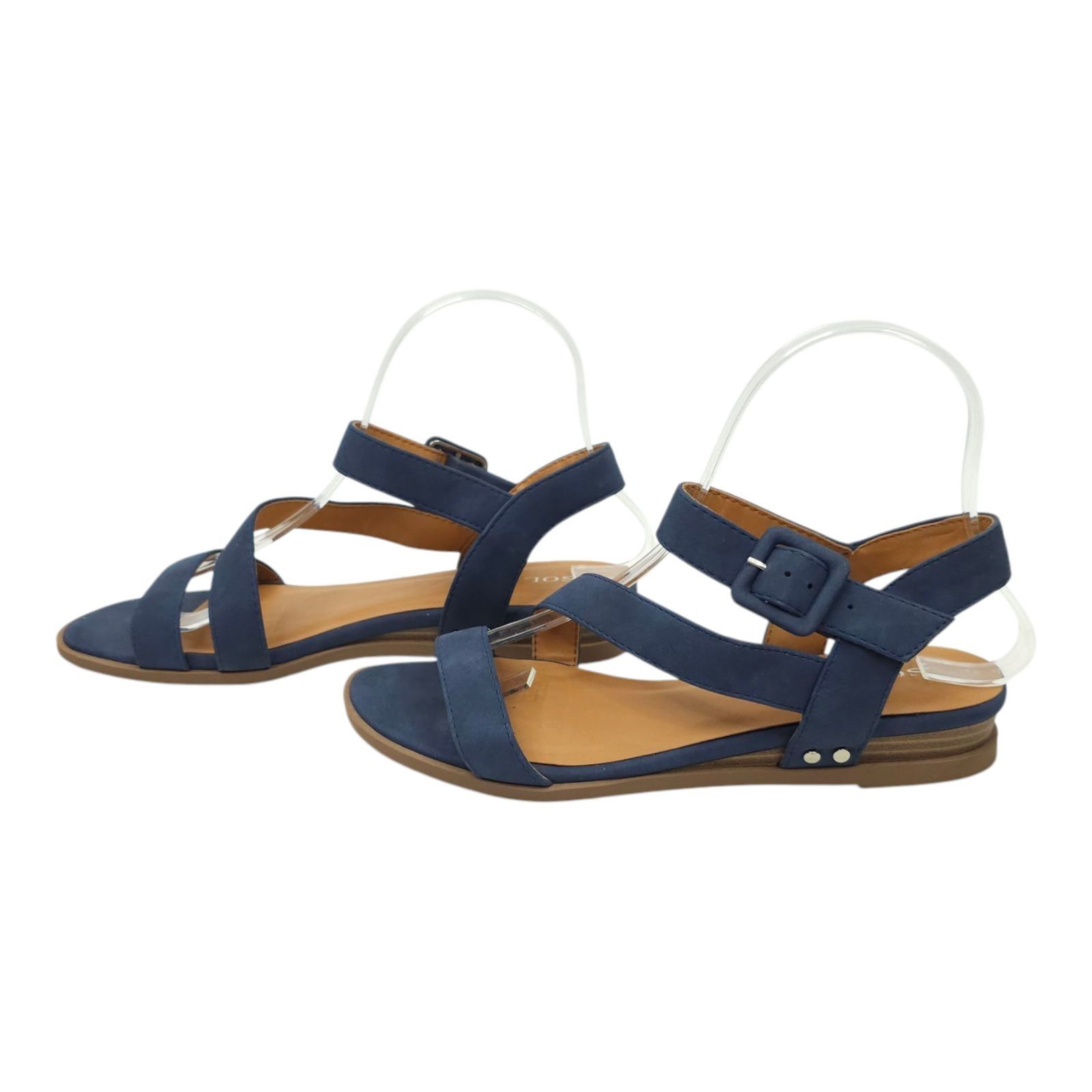 Other Solanz Sydney Strappy Sandals Womens 7 M Buckle Faux Leather Size US 7 / IT 37 - 9 Thumbnail