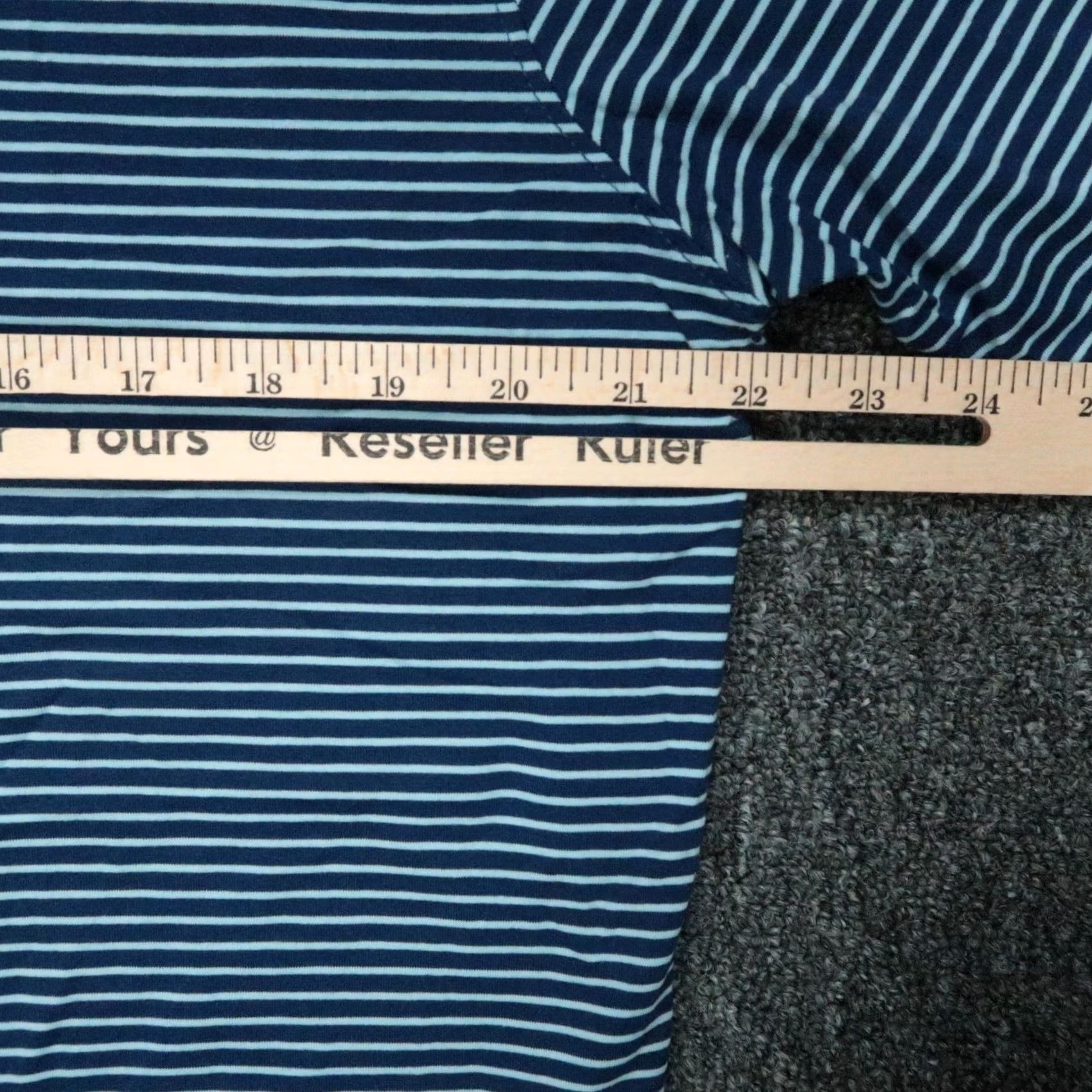 Vintage Stitch Polo Shirt Mens Large Blue Stripe Polo Short Sleeve Skull Crossbones Size US L / EU 52-54 / 3 - 7 Thumbnail