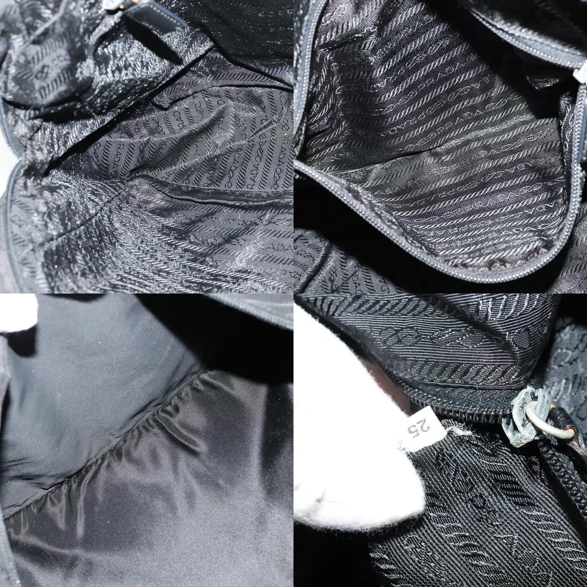 Prada PRADA Hand Bag Nylon Black Silver Size ONE SIZE - 12 Thumbnail