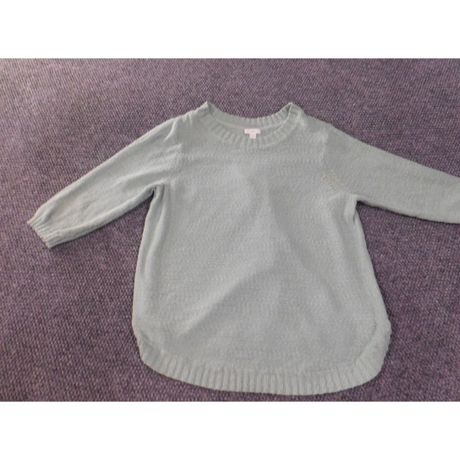J. Jill J. Jill Sweater Pullover Crew Neck Knit Long Sleeve Green L Womens Classic Cable-Knit Size L / US 10 / IT 46 - 3 Thumbnail