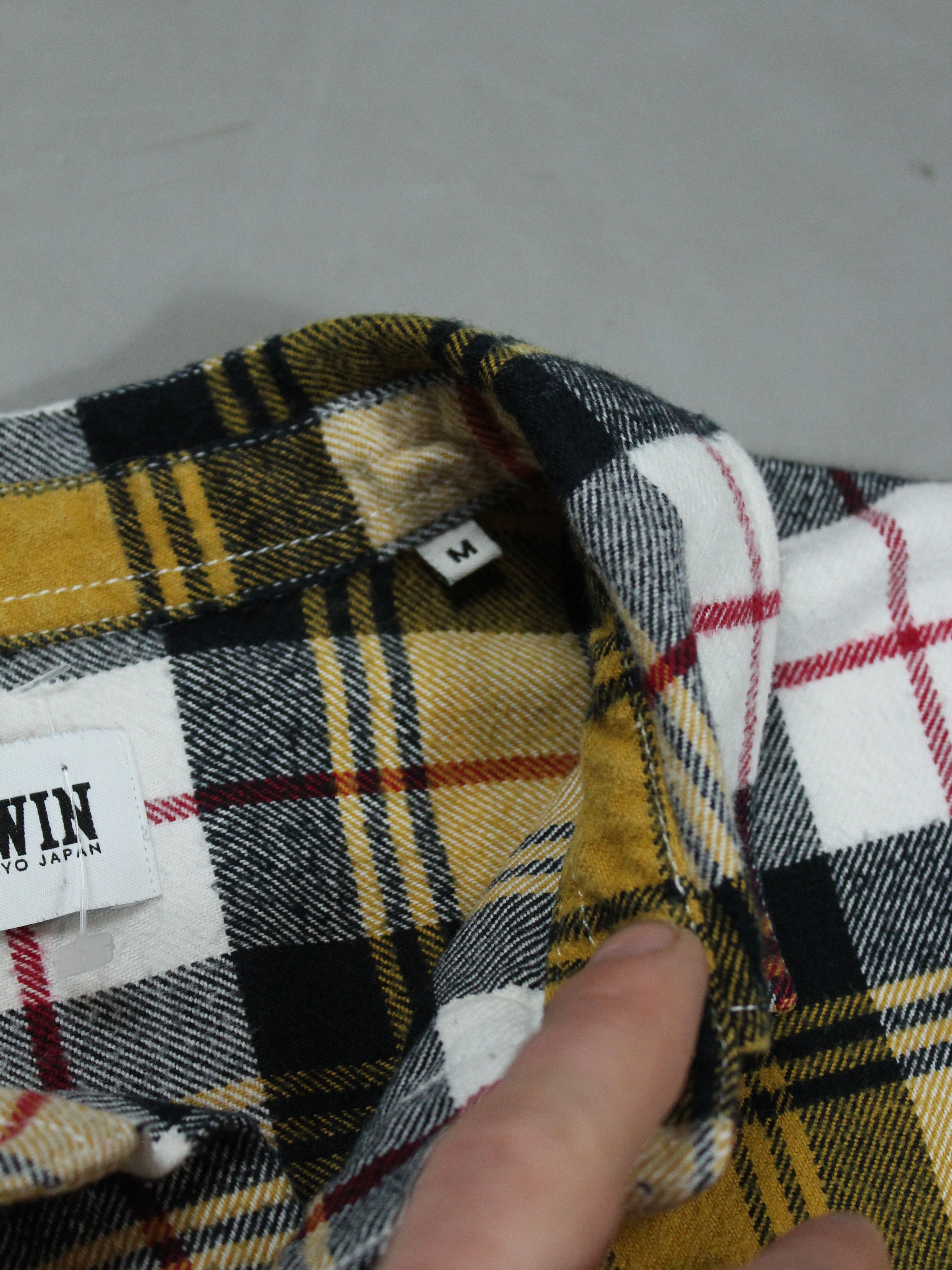 Edwin × Japanese Brand EDWIN LABOUR SHIRT CHECHERED YELLOW SHIRT MENS M 48 Size US M / EU 48-50 / 2 - 9 Thumbnail