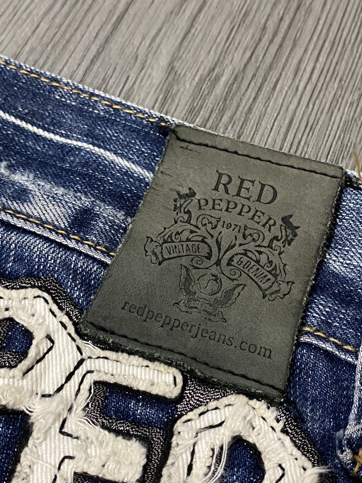 Hysteric Glamour Japan Red Pepper Smiley x Peace Patchwork Jeans Size US 34 / EU 50 - 19 Thumbnail