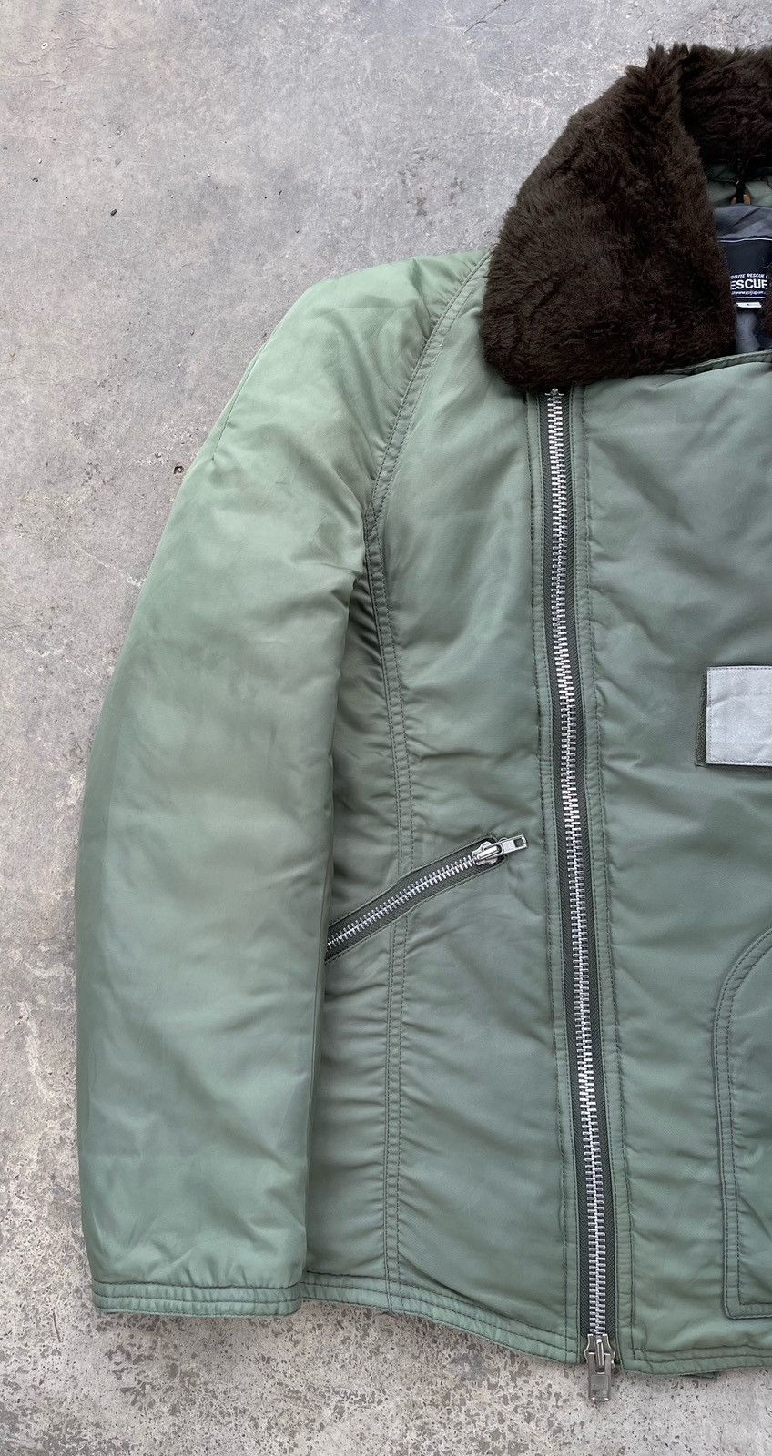 Japanese Brand 🔥RARE🔥 RESCUE SQUAD FUR COLLARED ZIPPER JACKET Size US L / EU 52-54 / 3 - 5 Thumbnail