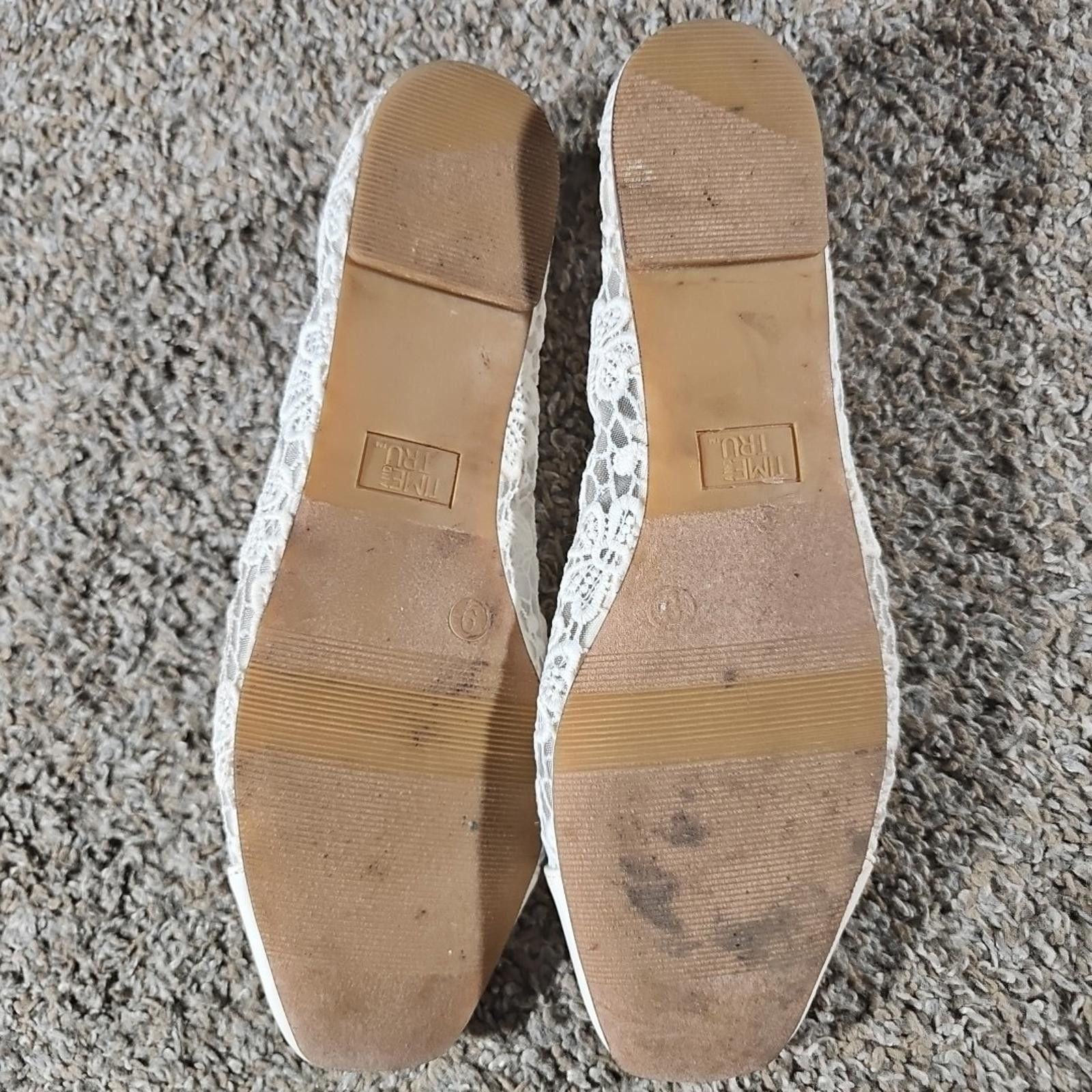 Other Time And Tru Sz 9 White Slip On Lace Loafer Shoes Size US 9 / IT 39 - 8 Thumbnail