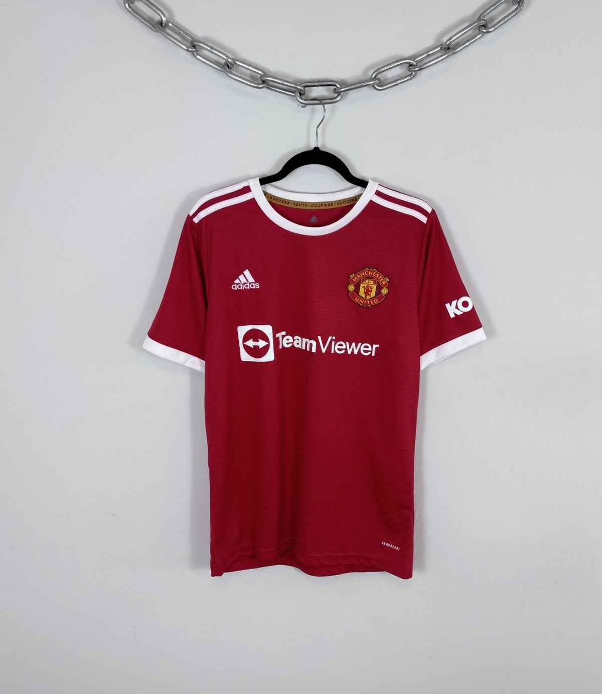 Adidas Adidas Manchester United NWT 2021/22 Toone #7 Soccer Jersey Size US L / EU 52-54 / 3 - 2 Thumbnail