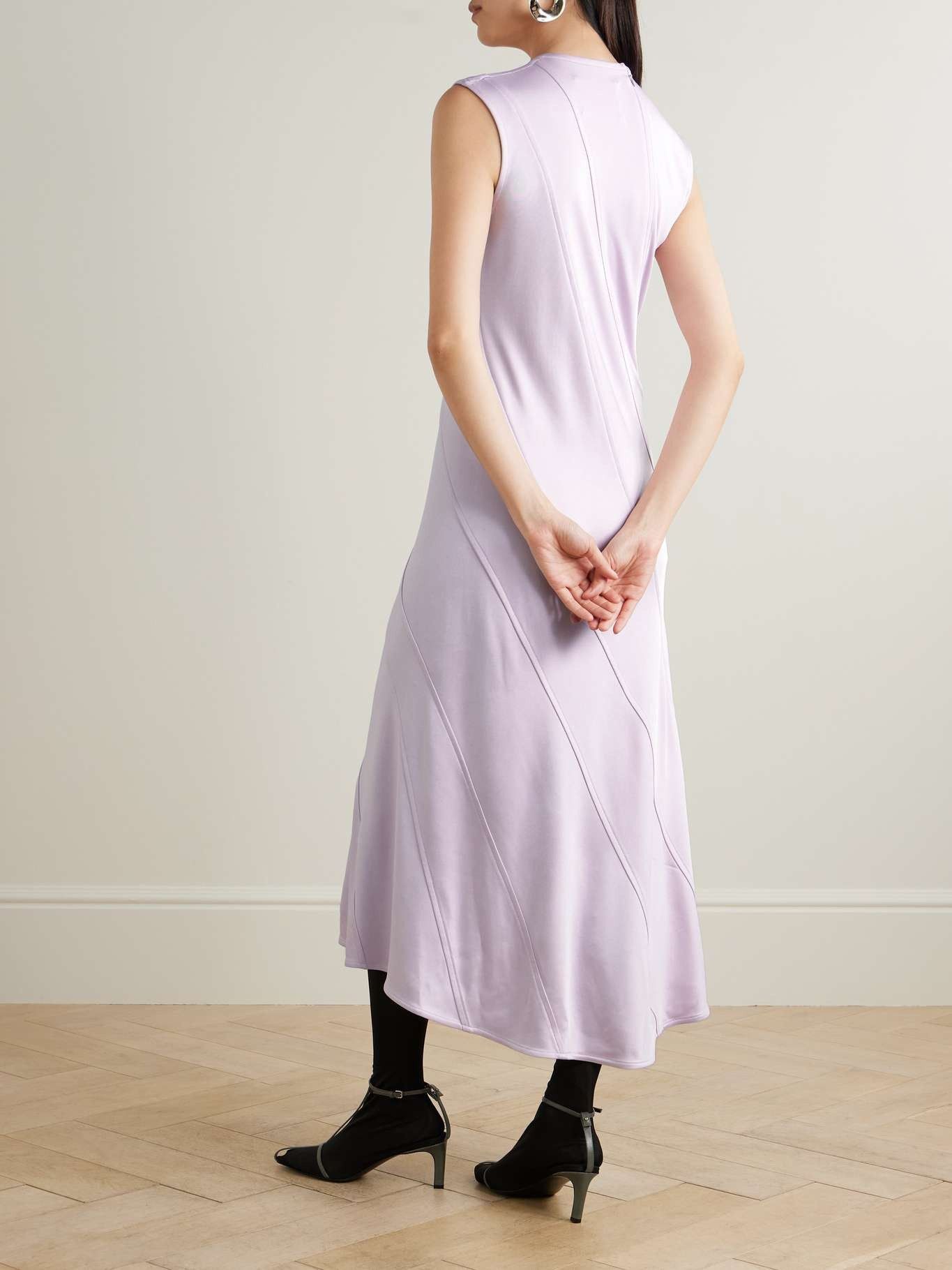 Jil Sander o1w1db10825 Midi Dress in Lilac Size S / US 4 / IT 40 - 3 Thumbnail