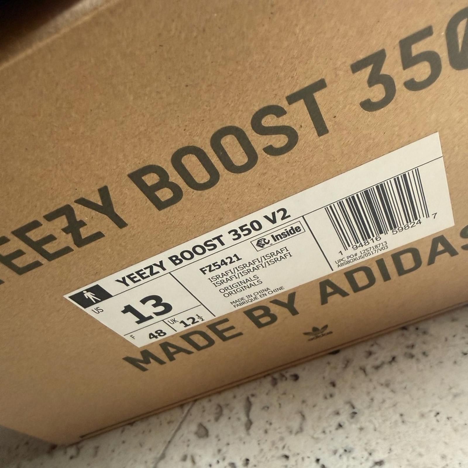 Adidas Adidas Yeezy Boost 350 V2 ISRAFI FZ5421 size 13 Gray w box Size US 13 / EU 46 - 8 Thumbnail