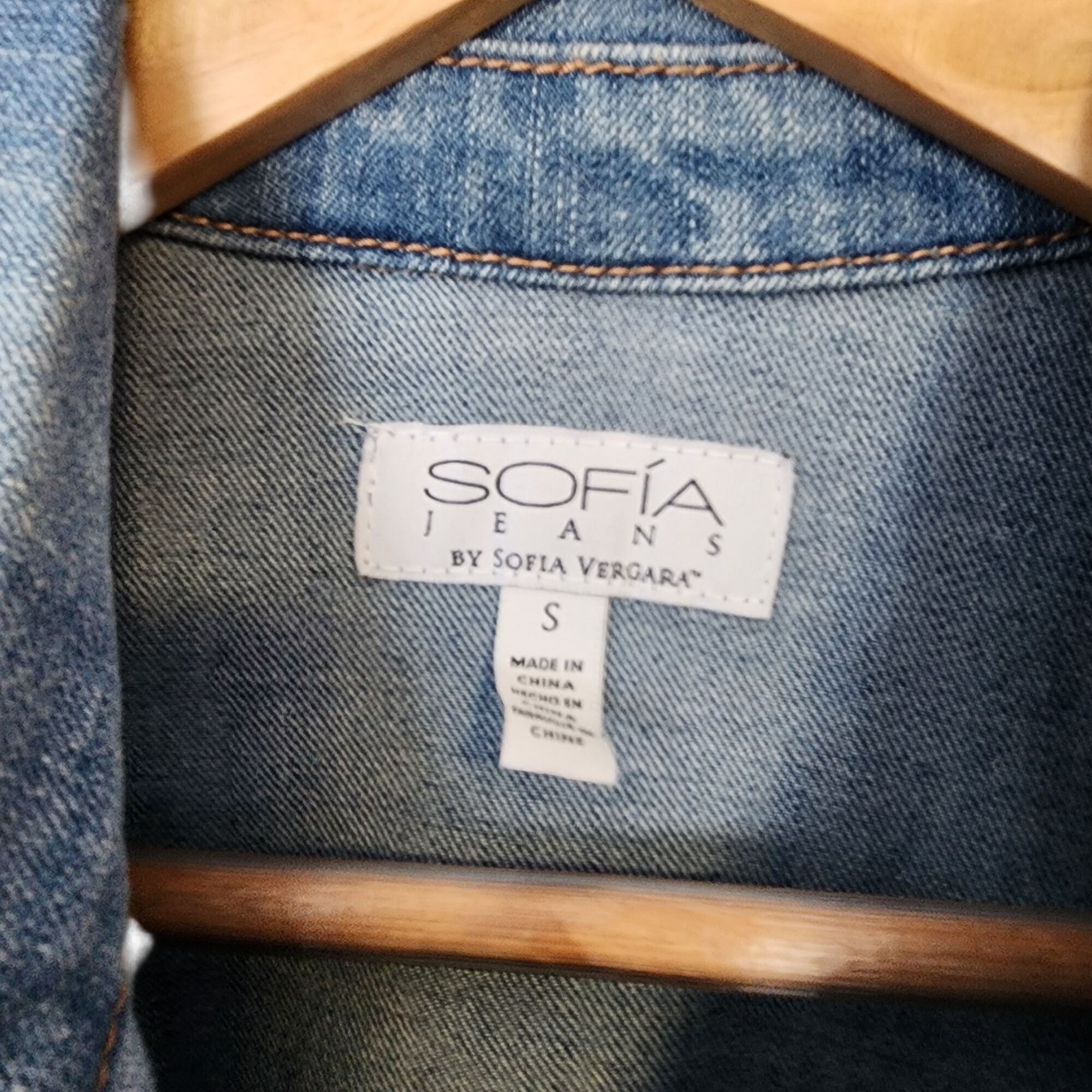 Other Sofia Jeans By Sofia Vergara Womens Belted Flounce Denim Jac Size S / US 4 / IT 40 - 3 Thumbnail