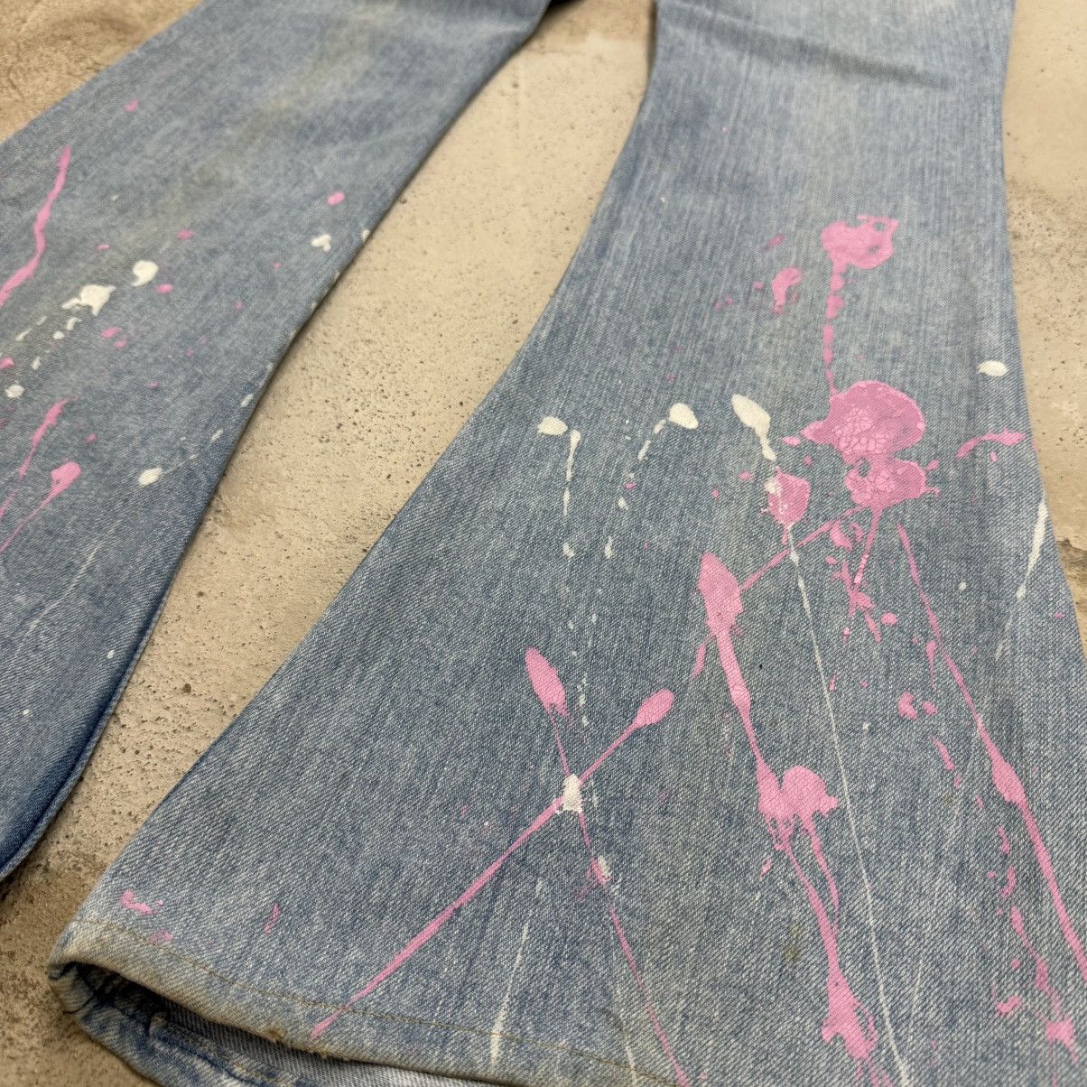 Levi's Vintage Y2K Levis W317 Flare Paints Designer Inspired Pants Size 30" / US 8 / IT 44 - 11 Thumbnail