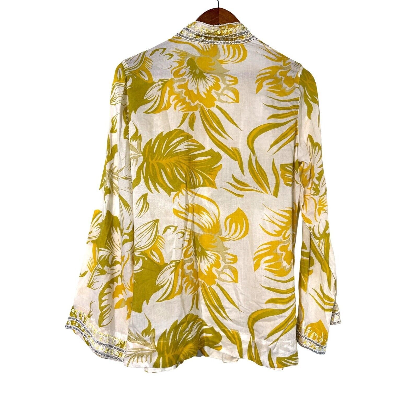 Other Soft Surroundings Shirt floral Yellow/Green/Cream Large Size S / US 4 / IT 40 - 2 Thumbnail
