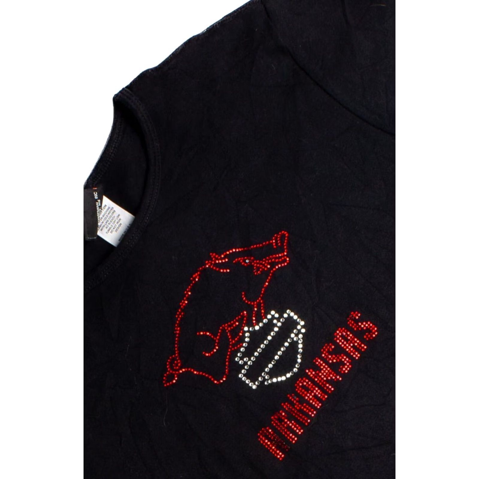 Harley Davidson VINTAGE Arkansas Harley Davidson Womens Bedazzled T-Shirt Large Black Shirt Womens 2000s Size L / US 10 / IT 46 - 2 Thumbnail