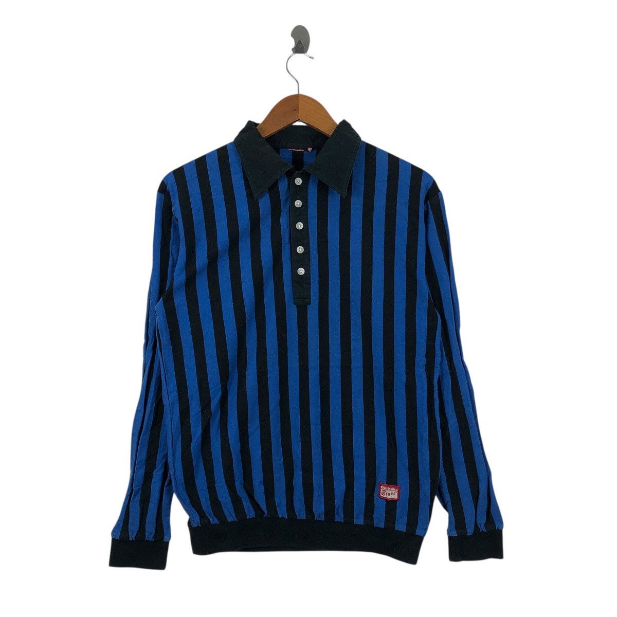 Onitsuka Tiger Vintage Japanese ONITSUKA TIGER ASICS Longsleeve Polo Shirt Size US S / EU 44-46 / 1 - 1 Thumbnail